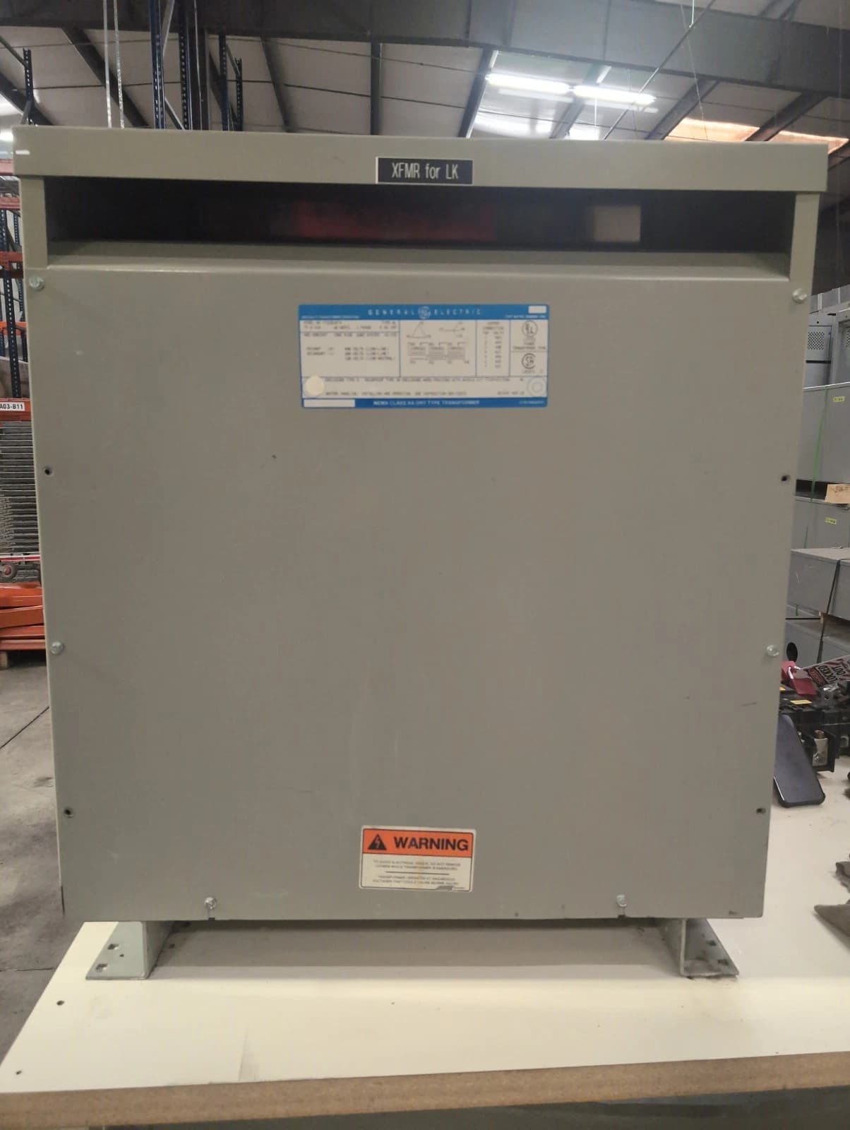 75KVA GE 9T23B3874 Transformer Pri 480V Sec 208/120V 3PH Type QL Indoor Encl – image 1