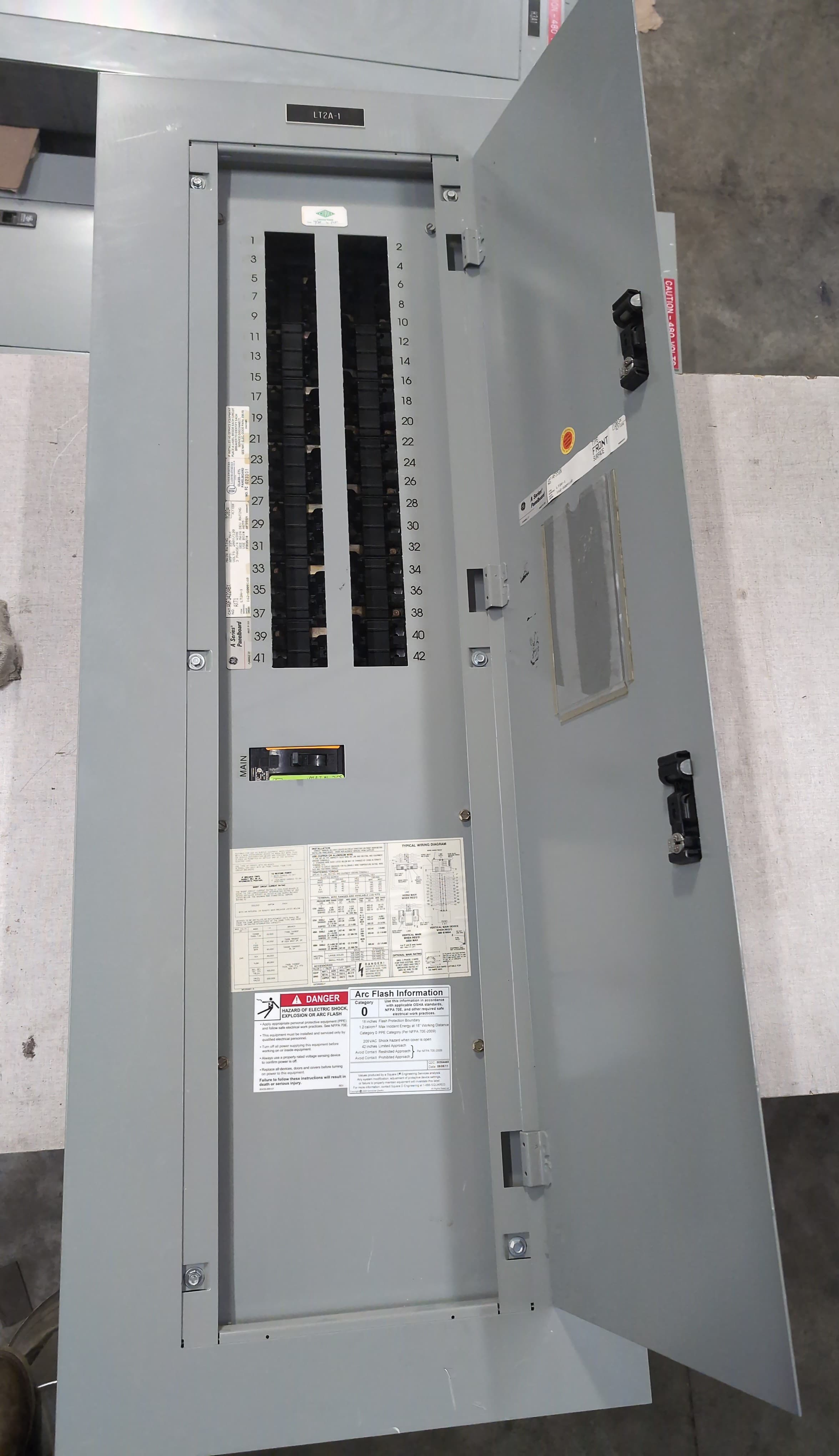 GE AQF3422ABX Panelboard 225A 208Y/120V 3PH 4W 42 Cir MCB Panel 225 Amp Indoor
