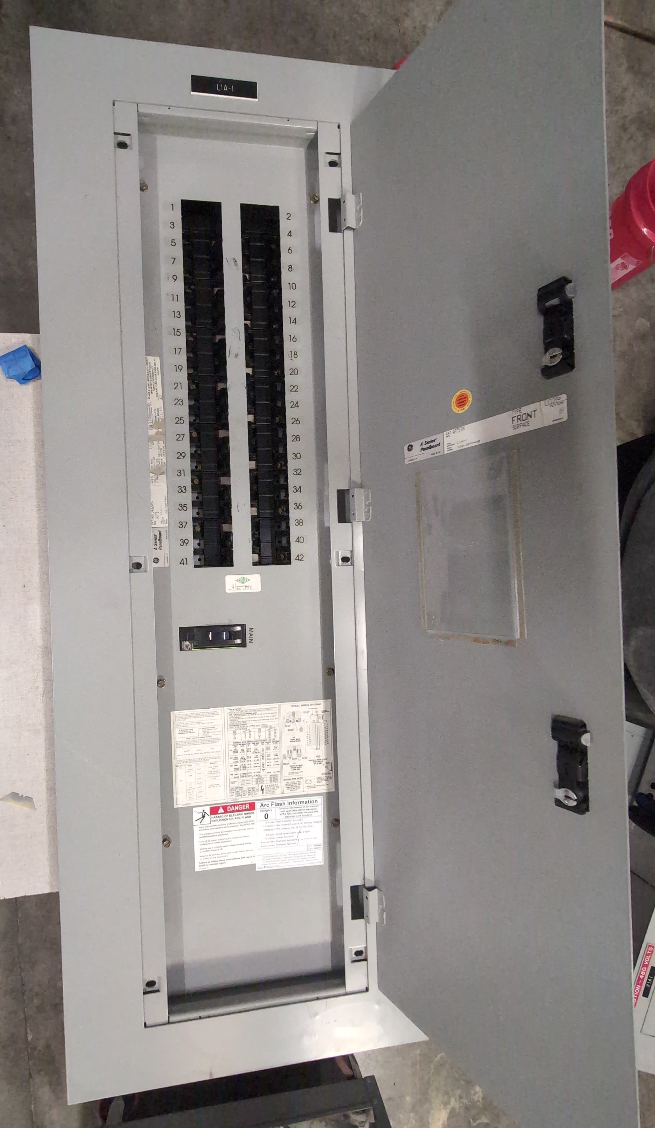GE AQF3422ABX Panelboard 225A 208Y/120V 3PH 4W 42 Cir MCB Panel THQD32225 225Amp – image 1