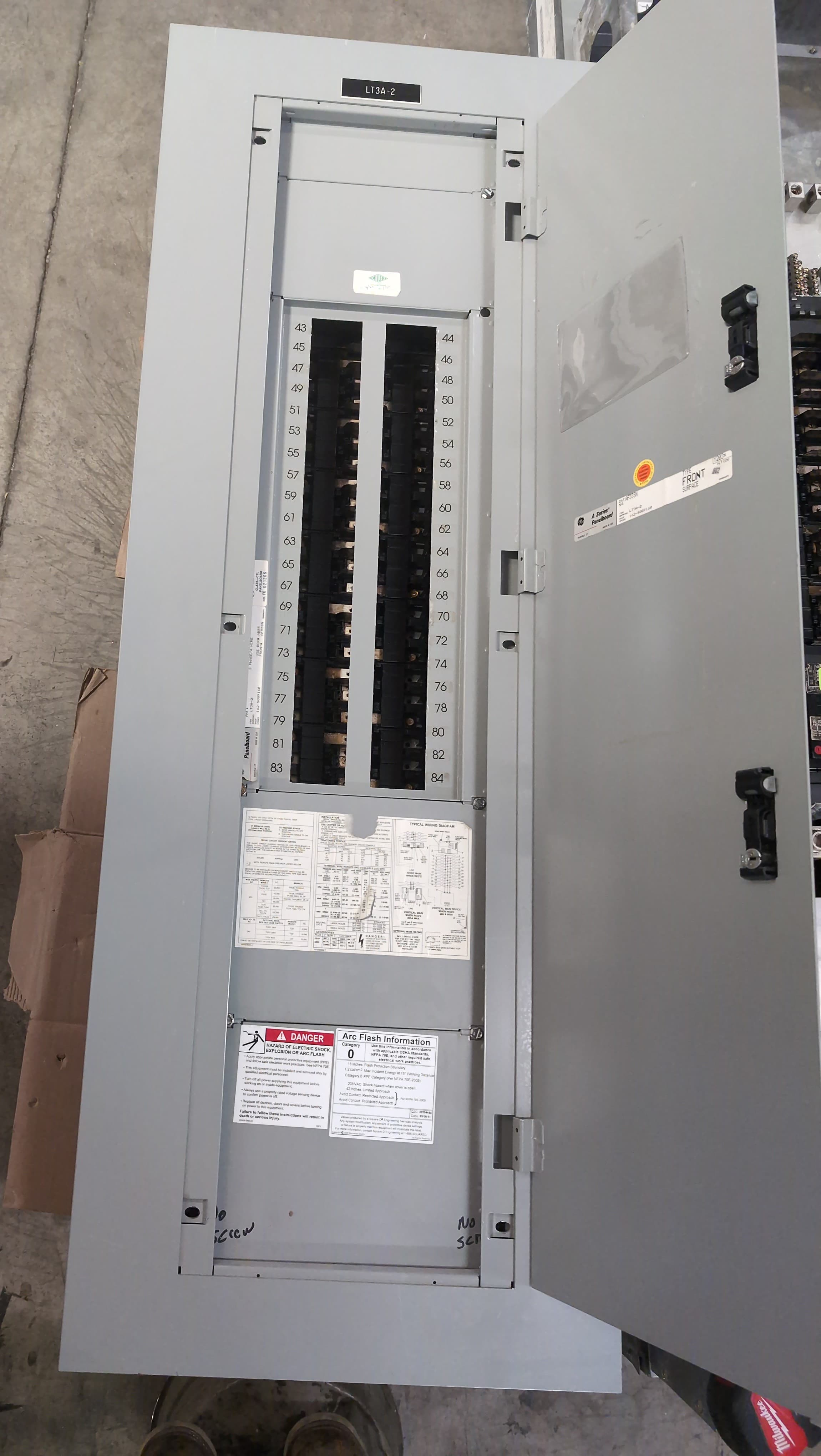GE AQF3422MBX Panelboard 225A 208Y/120V 3PH 4W 42 Cir MLO Panel 225 Amp AB55B – image 1