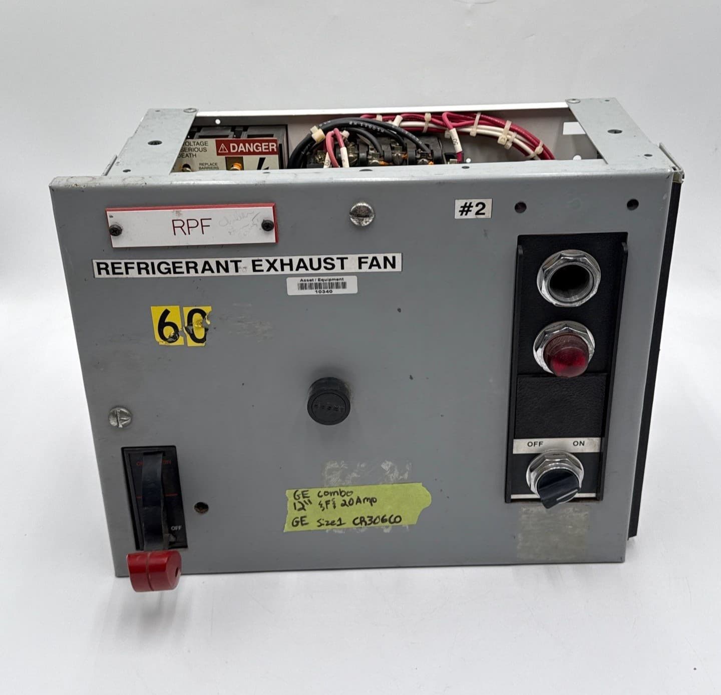 GE 8000 12" 20A Combo MCC Bucket Size 1 Starter CR306C0 Fused 20 Amp – image 1