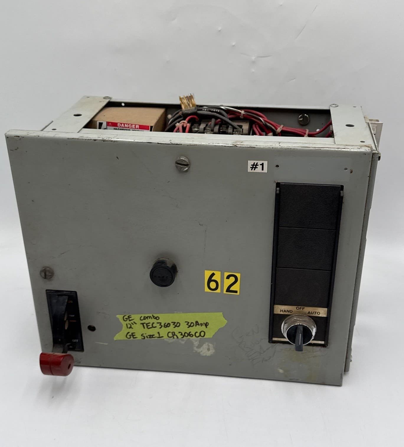 GE 8000 12" 30A Combo MCC Bucket Size 1 Starter TEC36030 Breaker – image 1