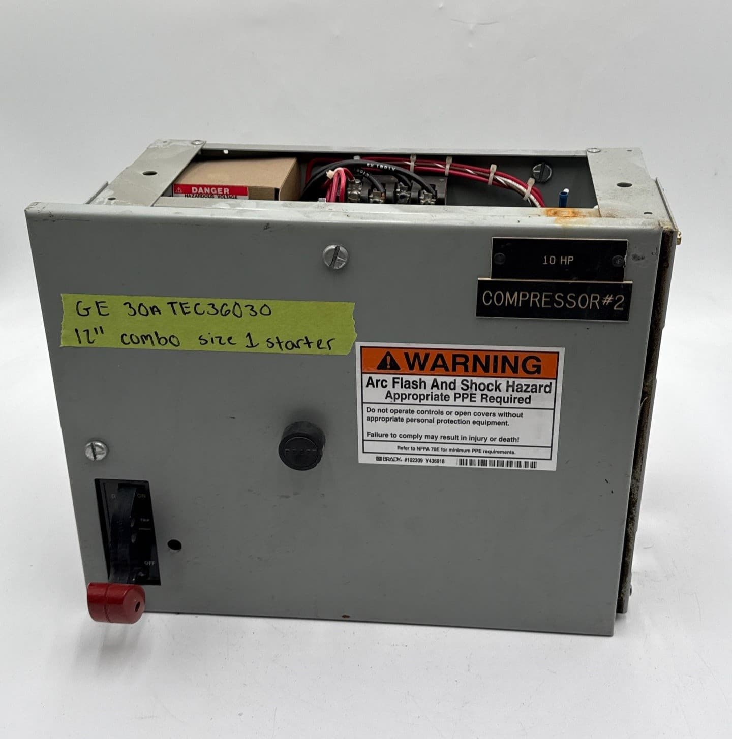 GE 8000 12" 30A Combo MCC Bucket Size 1 Starter TEC36030 Breaker – image 1