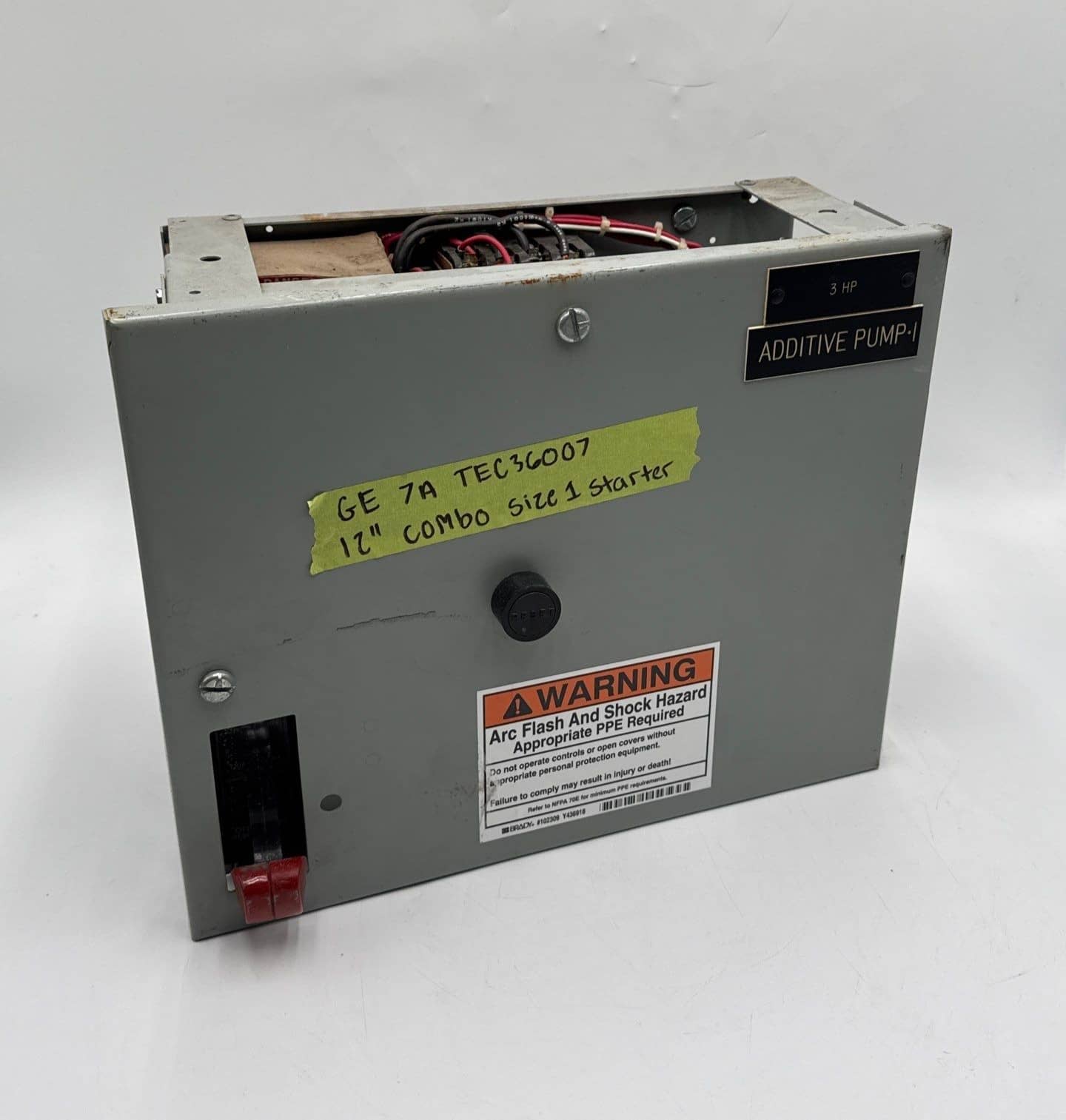 GE 8000 12” Combo MCC Bucket Starter Size 1 Breaker TEC36007 7 Amp