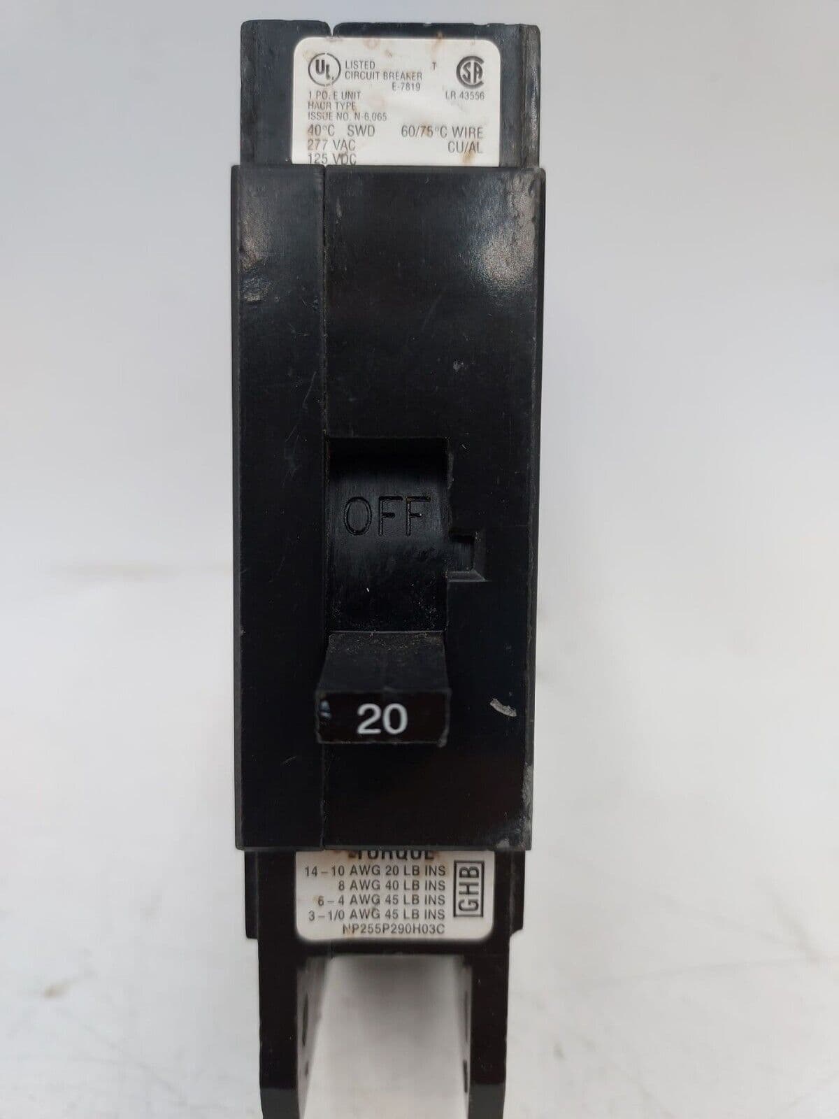 Eaton GHB1020HID Circuit Breaker — image 1 of 5
