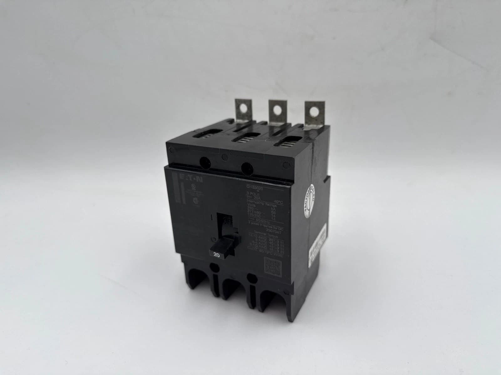 Eaton GHB3020 Circuit Breaker 20A 480/277V 3P GHB 20 Amp 3 Pole Bolt on New