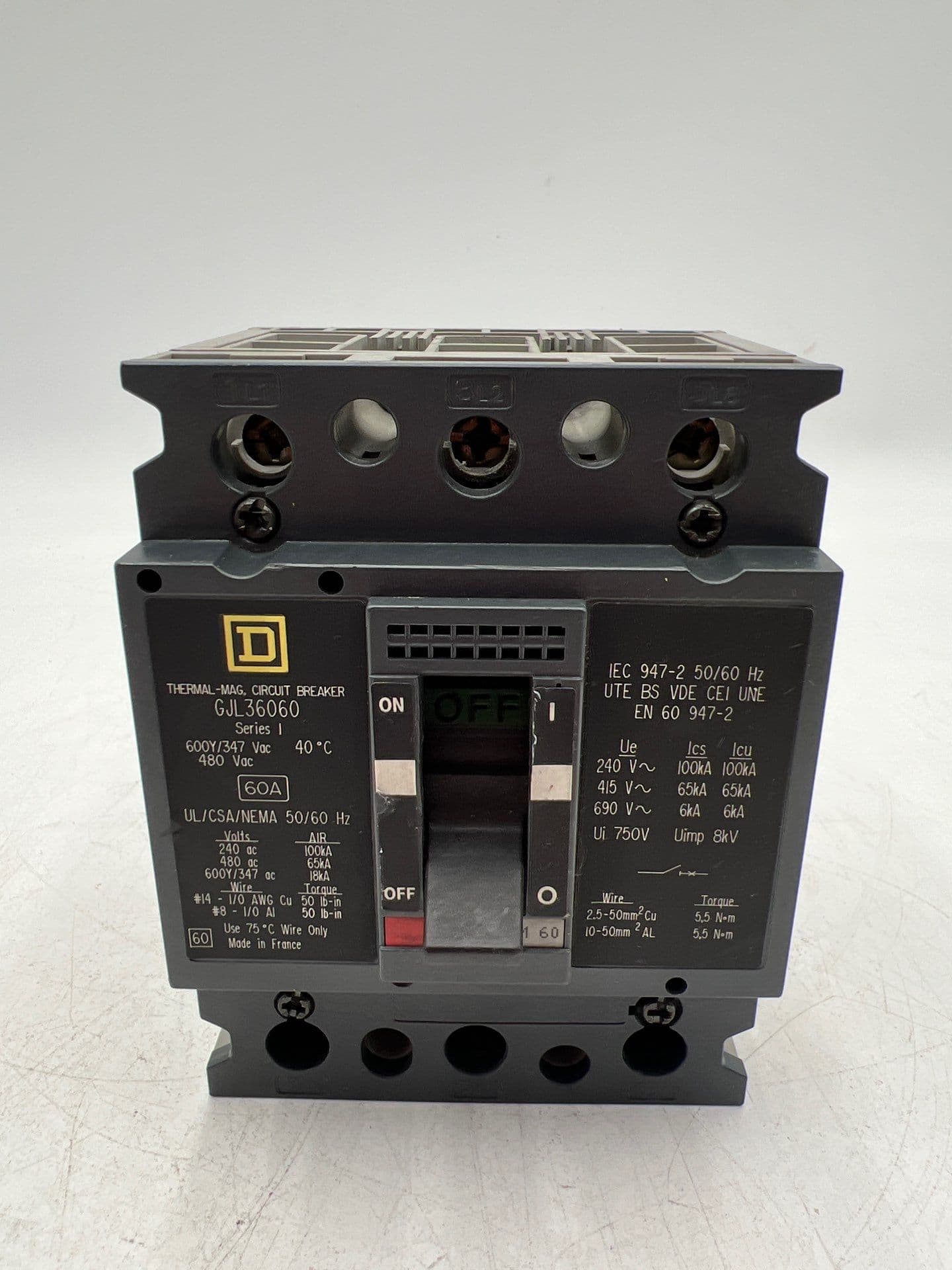Square D GJL36060 Circuit Breaker — image 1 of 6