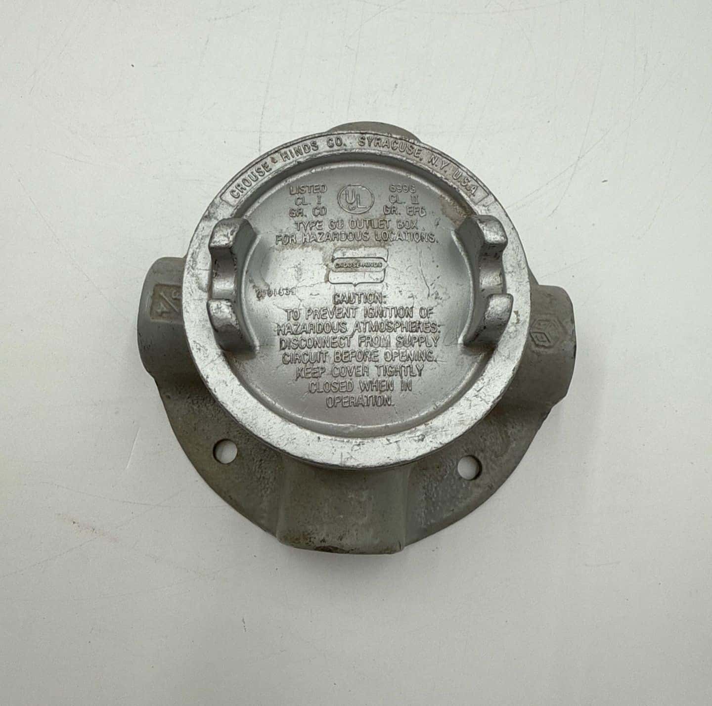 Crouse-Hinds GU 3/4" Outlet Box For Hazardoous Locations