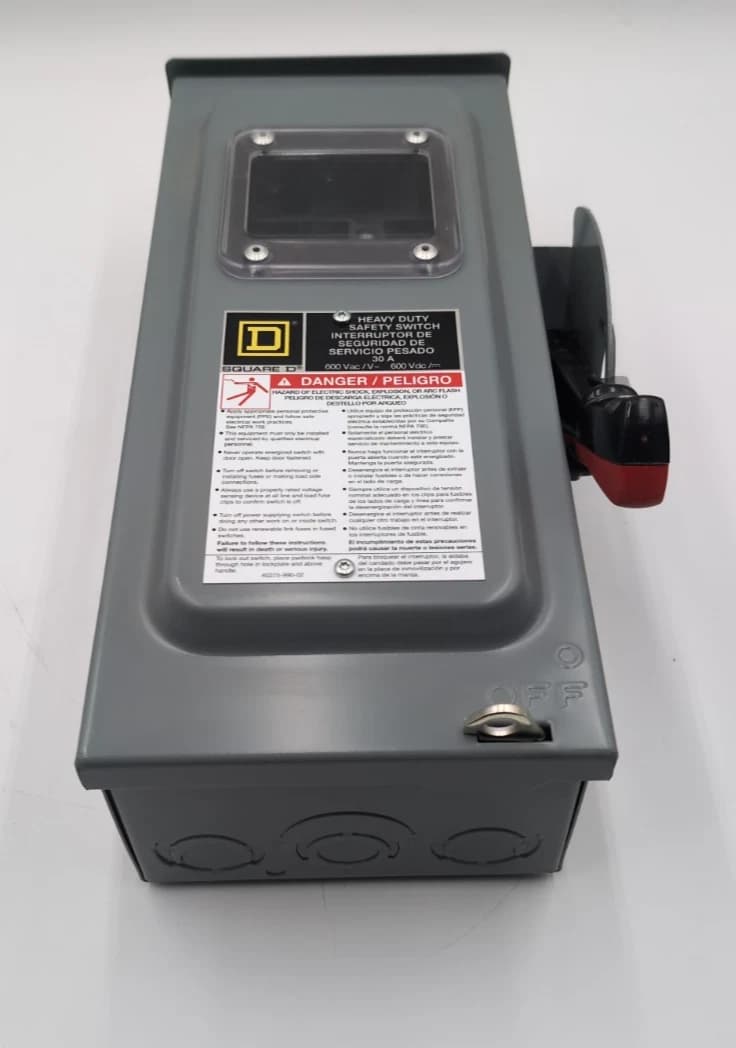 Square D H361NRB Safety Disconnect Switch 30A 3P 600V Type 1 Encl with Window