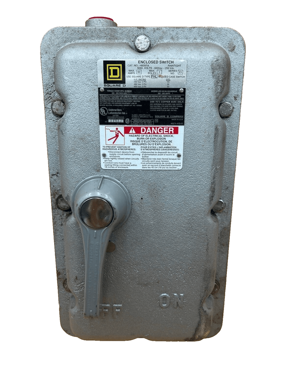 Square D H60XFA Disconnect — image 1 of 10