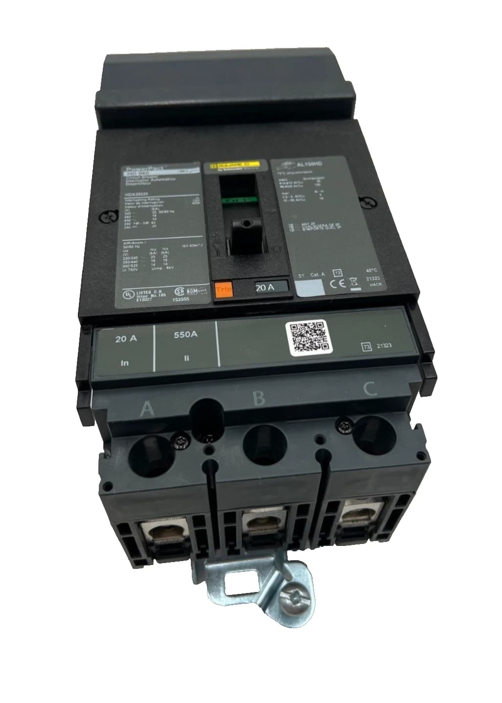 Square D HDA36020 I-Line Circuit Breaker 20a 600V 3P HDA 3PH 20 Amp 3 Pole New – image 1