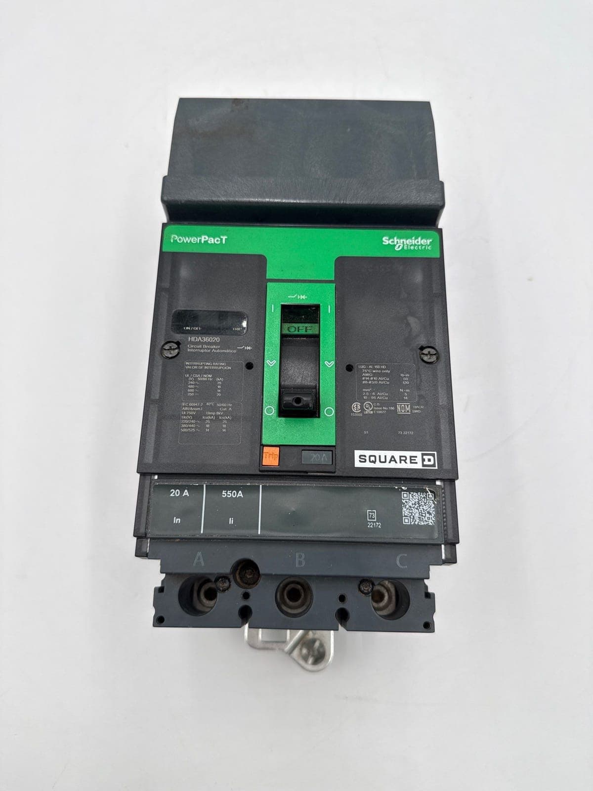 Square D HDA36020 Circuit Breaker — image 1 of 8