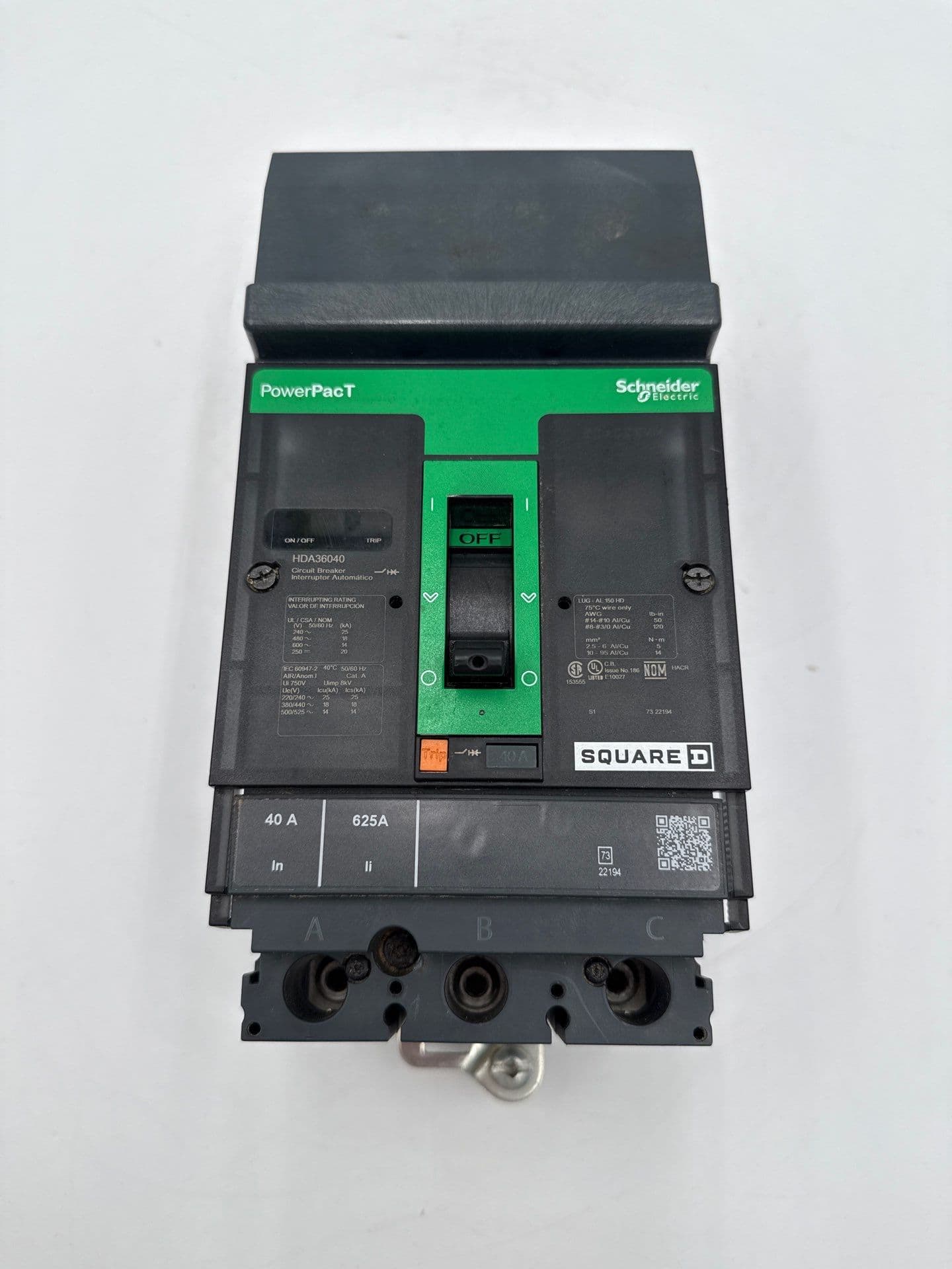 Square D HDA36040 Circuit Breaker — image 1 of 7