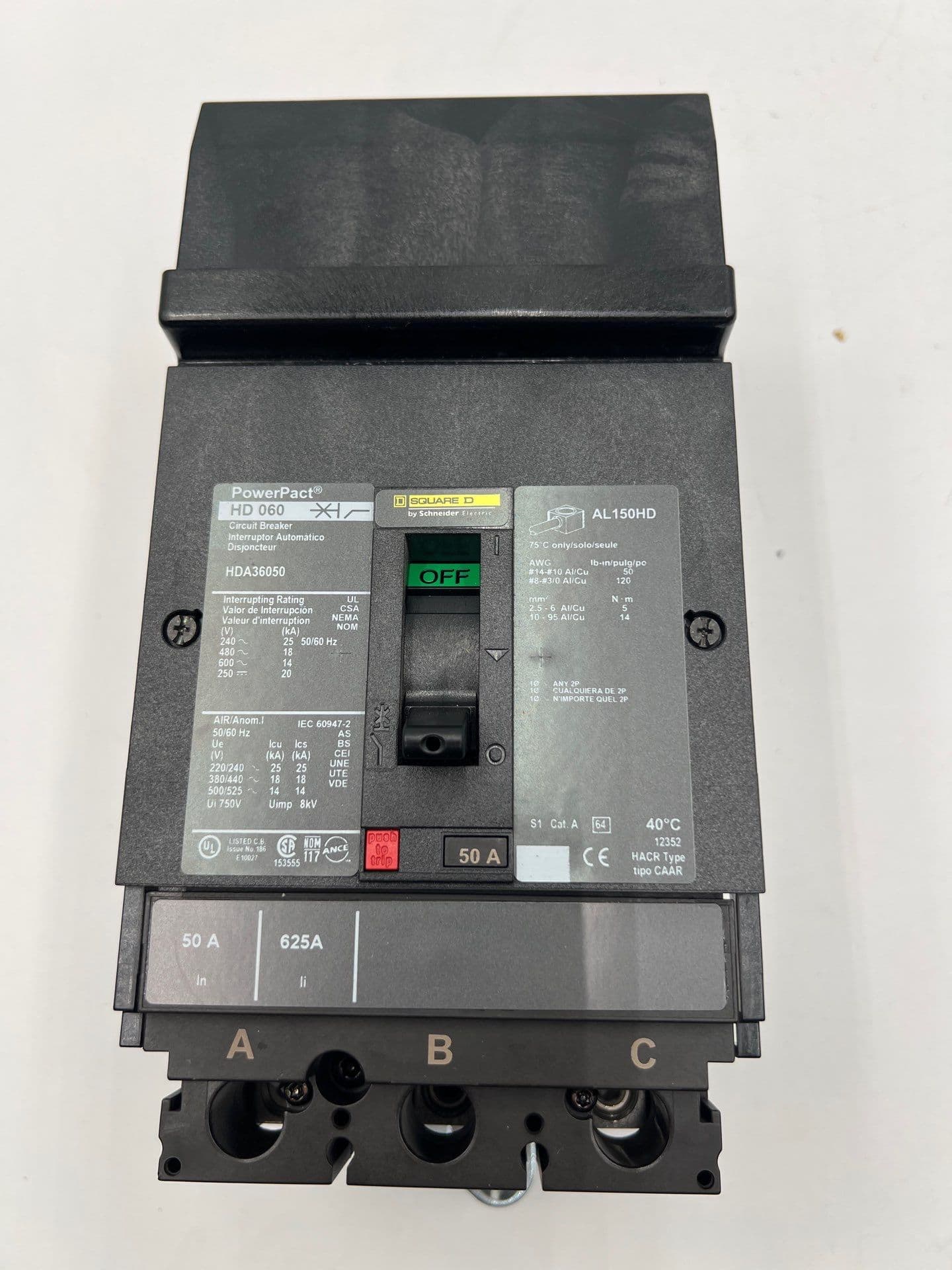 Square D HDA36050 Circuit Breaker — image 1 of 6