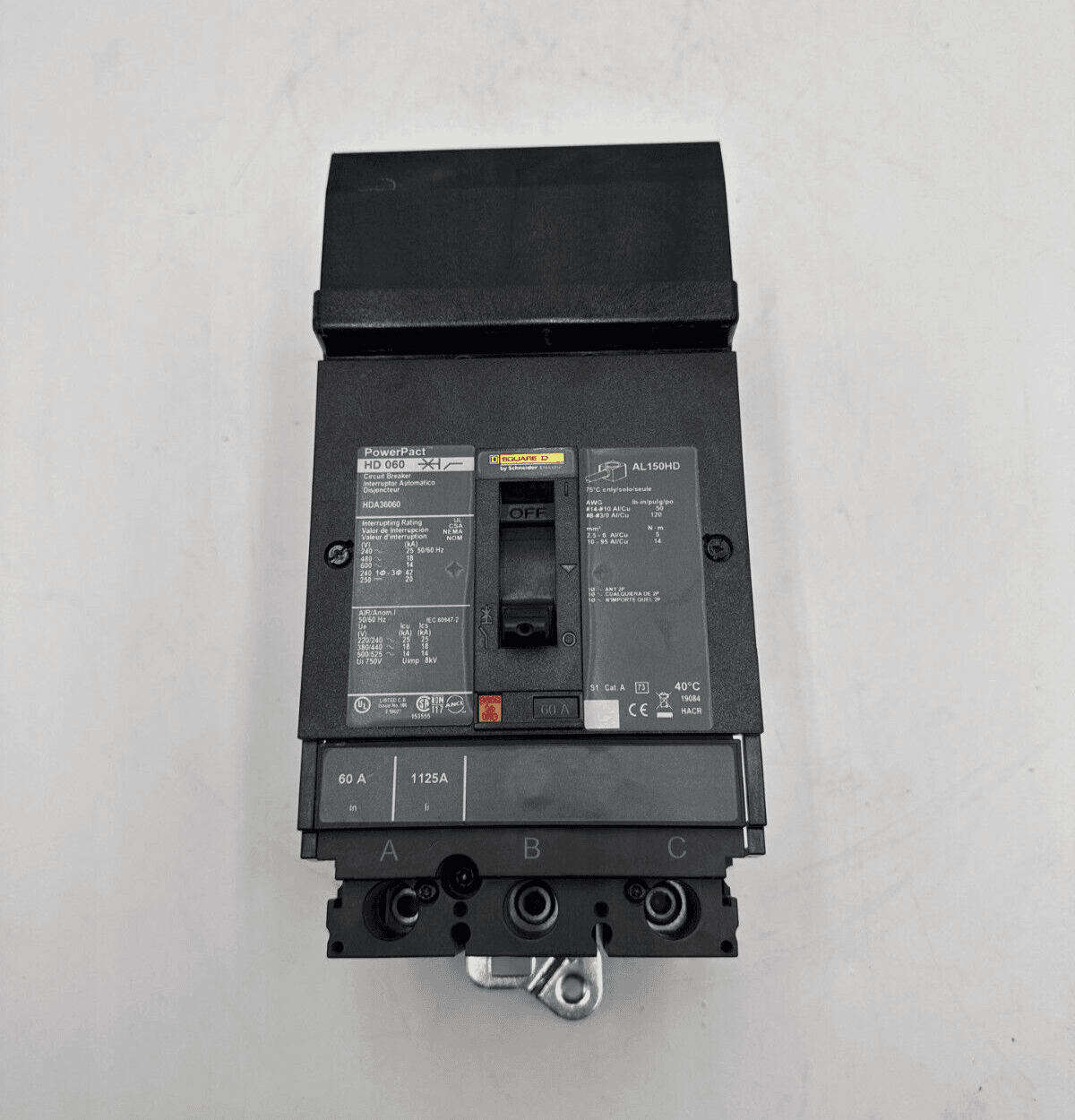 Square D HDA36060 Circuit Breaker — image 1 of 7
