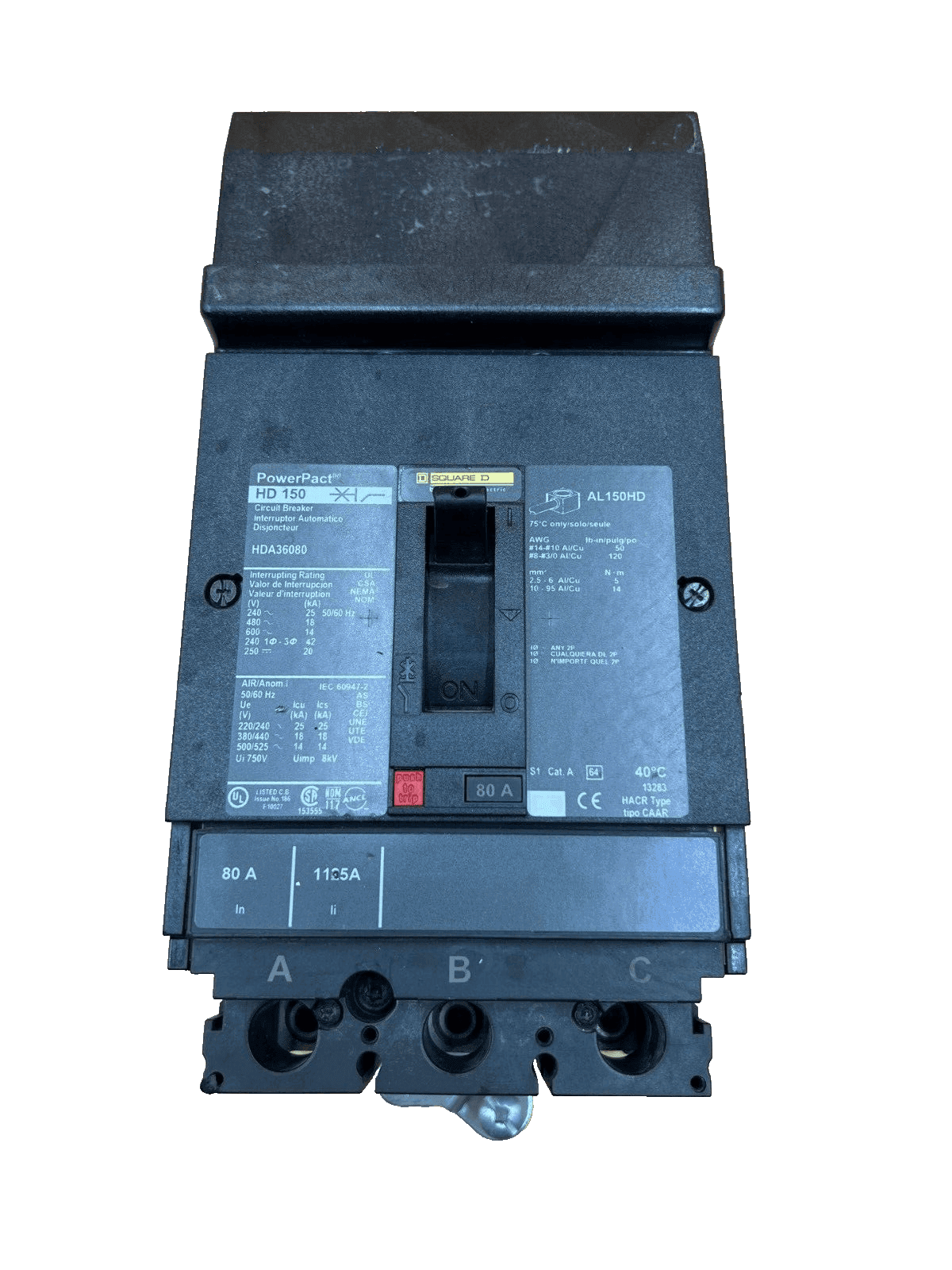 Square D HDA36080 Circuit Breaker — image 1 of 6