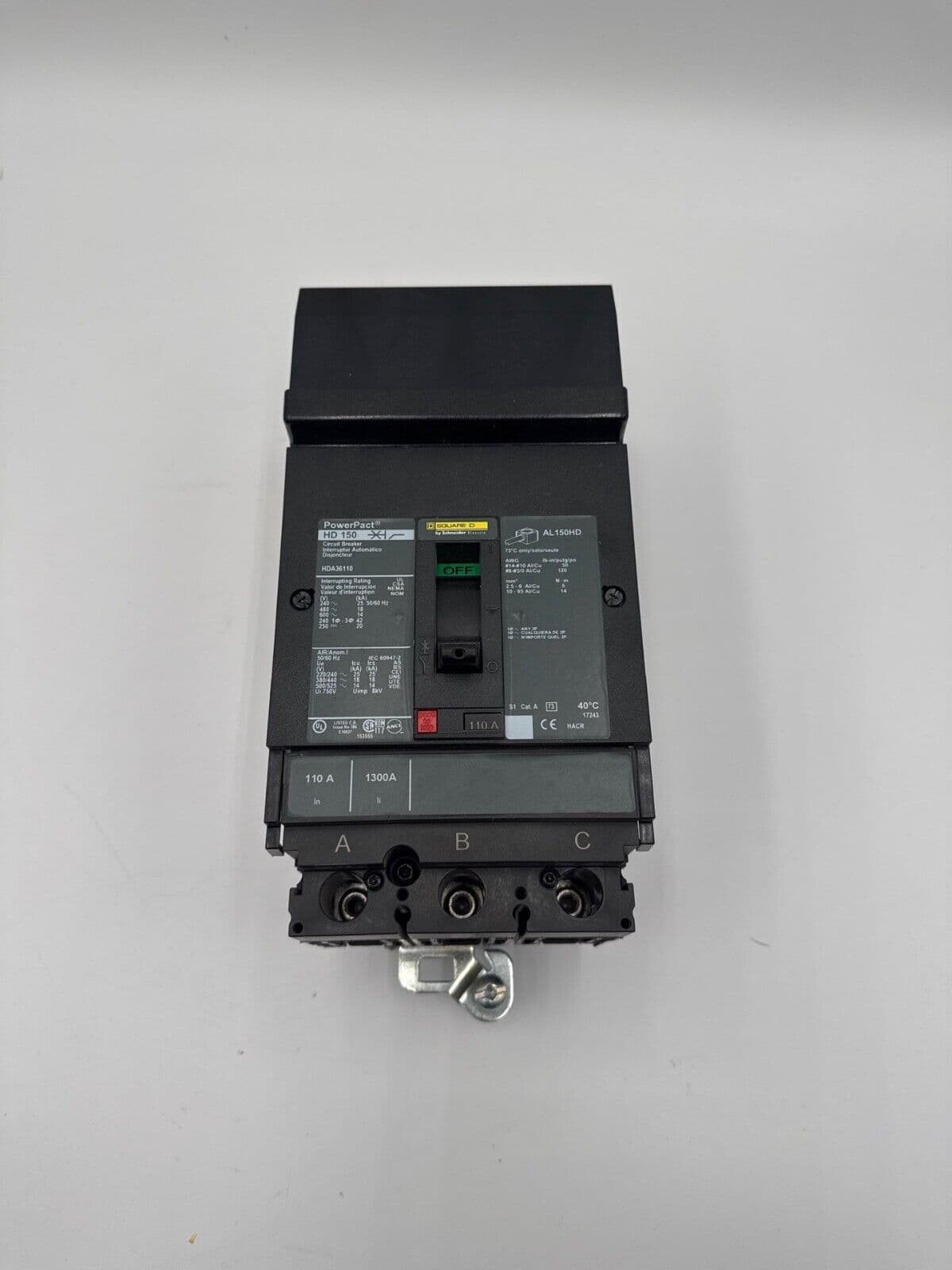 Square D HDA36110 Circuit Breaker — image 1 of 7