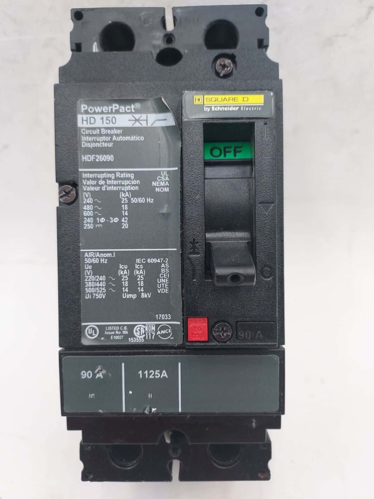 Square D HDF26090 Circuit Breaker — image 1 of 6