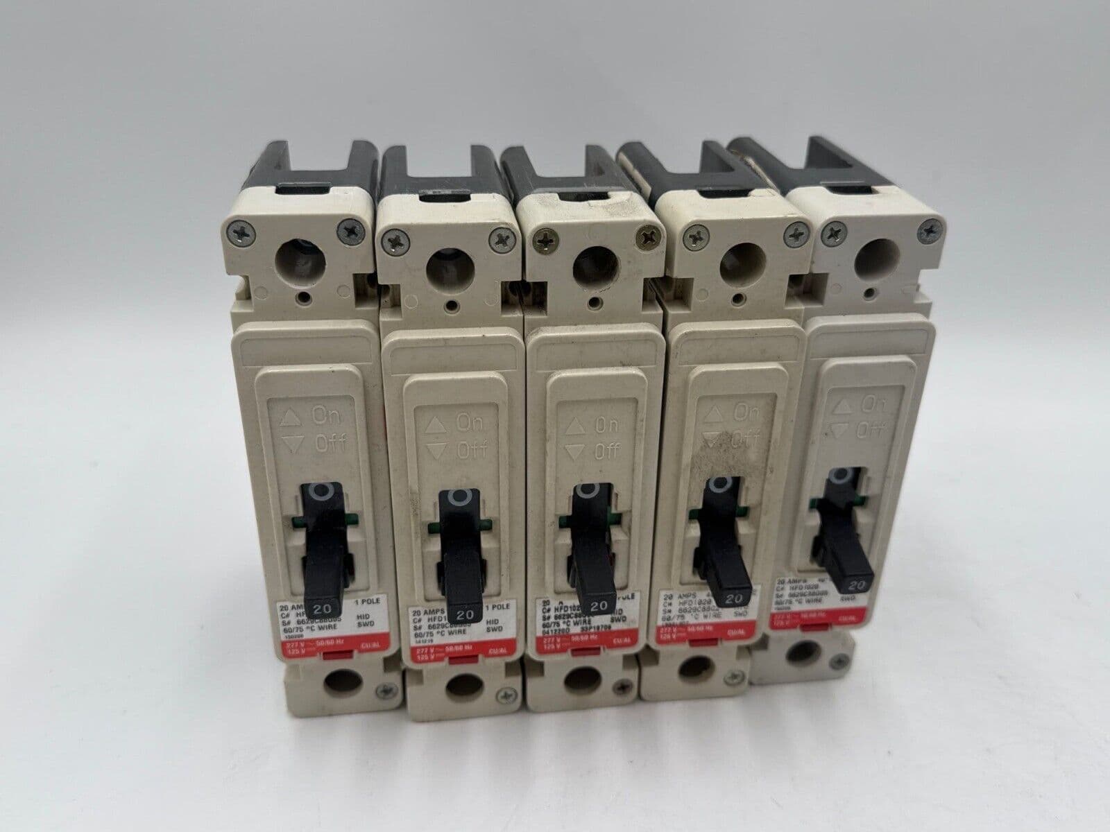 Eaton HFD1020 Circuit Breaker 20A 1P 277V HFD 20 Amp 1 Pole