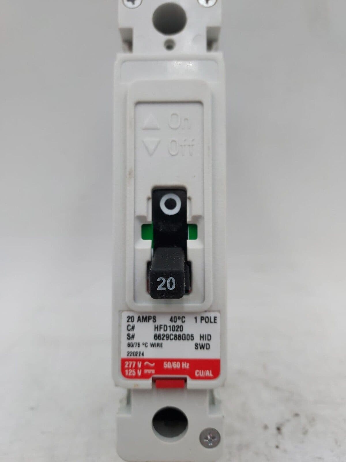 Eaton HFD1020 Circuit Breaker — image 1 of 4