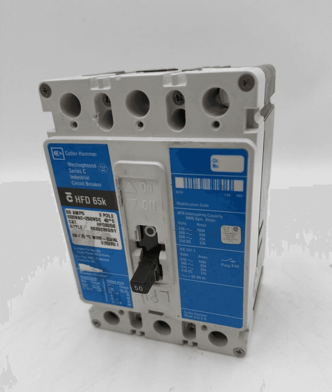 Eaton HFD3050 Circuit Breaker — image 1 of 7