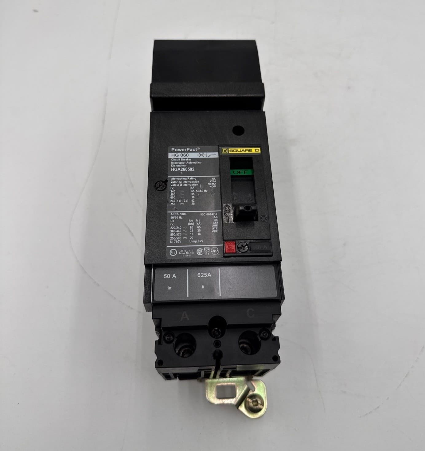 Square D HGA260502 I-Line Circuit Breaker 50A 2P 600V A C Poles 50 Amp – image 1