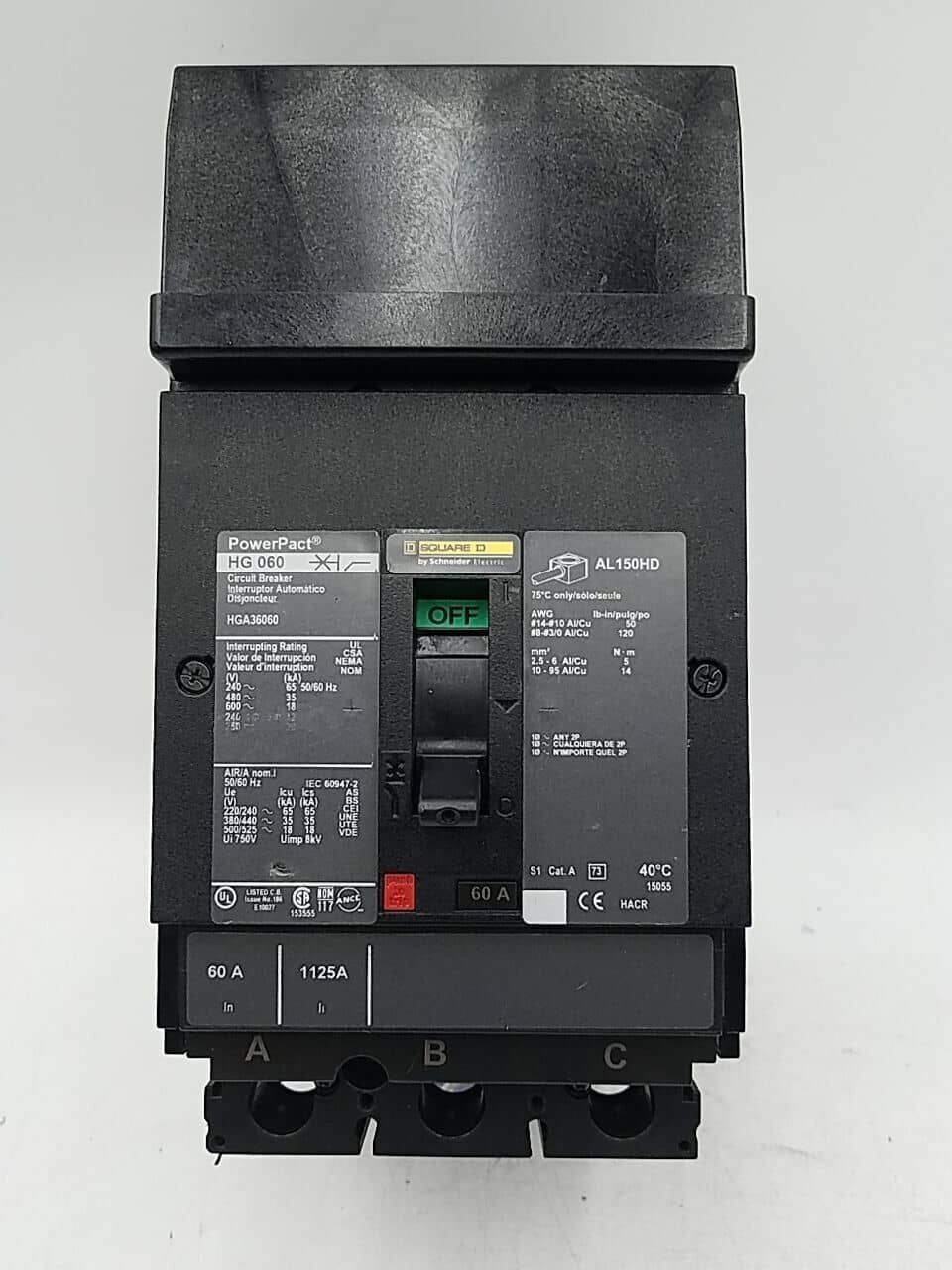 Square D HGA36060 Circuit Breaker — image 1 of 7