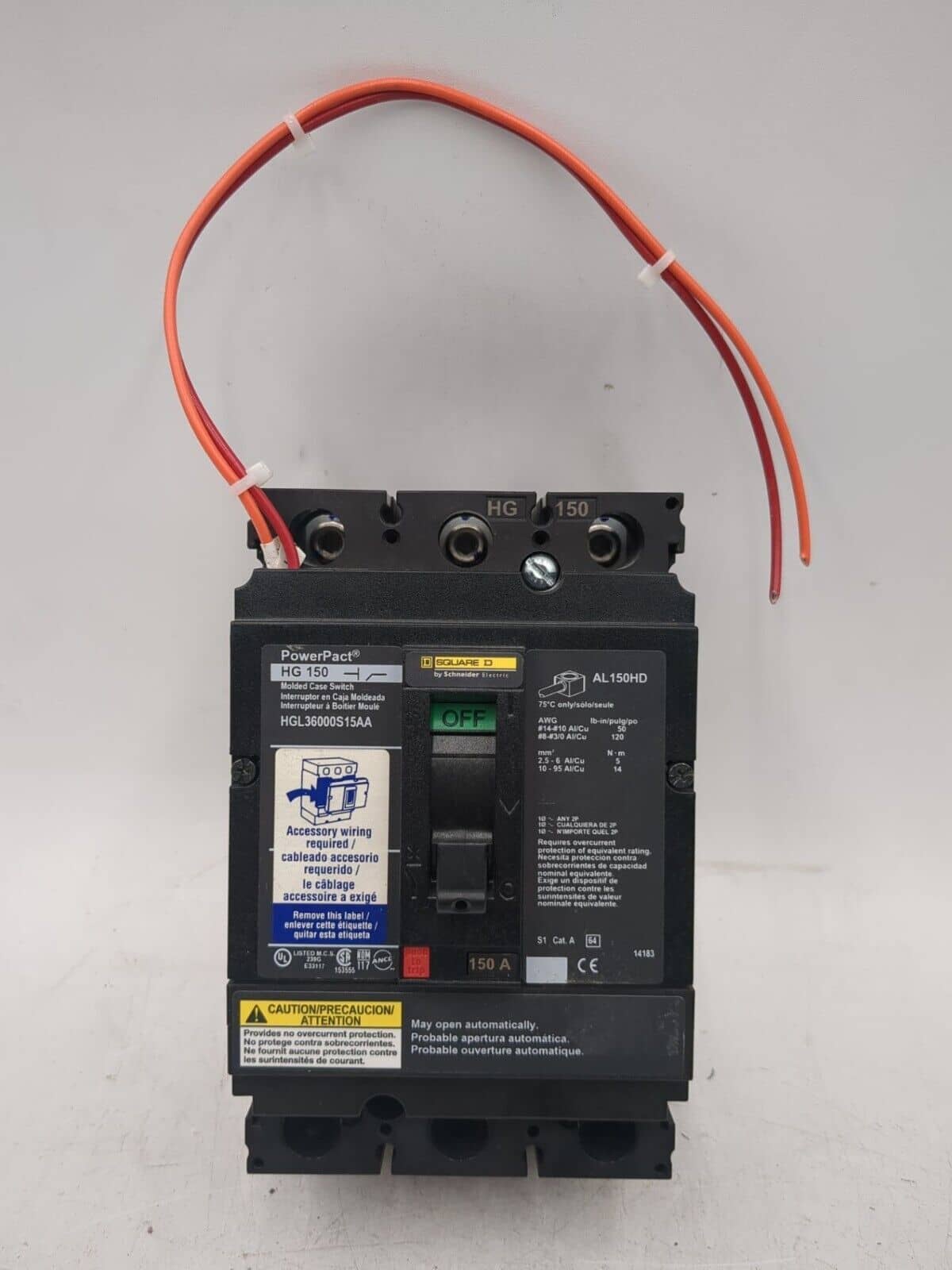 Square D HGL36000S15AA Circuit Breaker — image 1 of 9