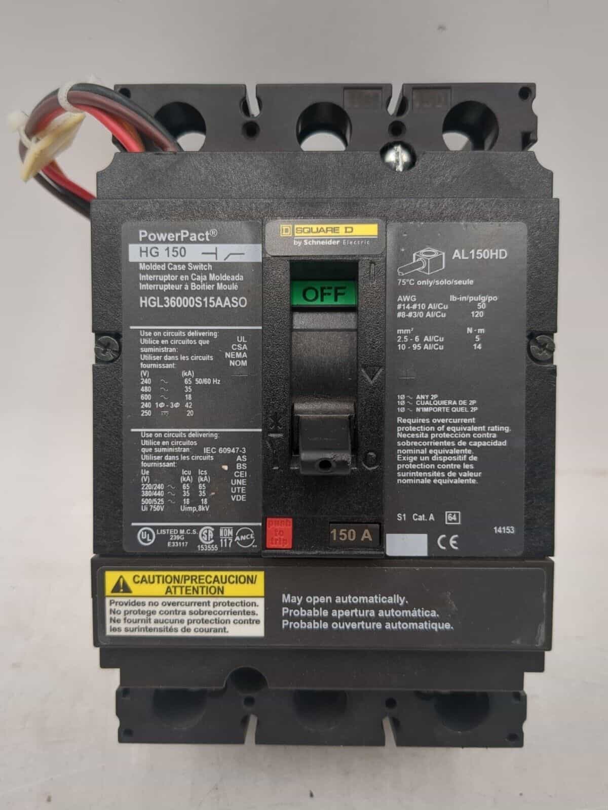 Square D HGL36000S15AASO Circuit Breaker — image 1 of 6