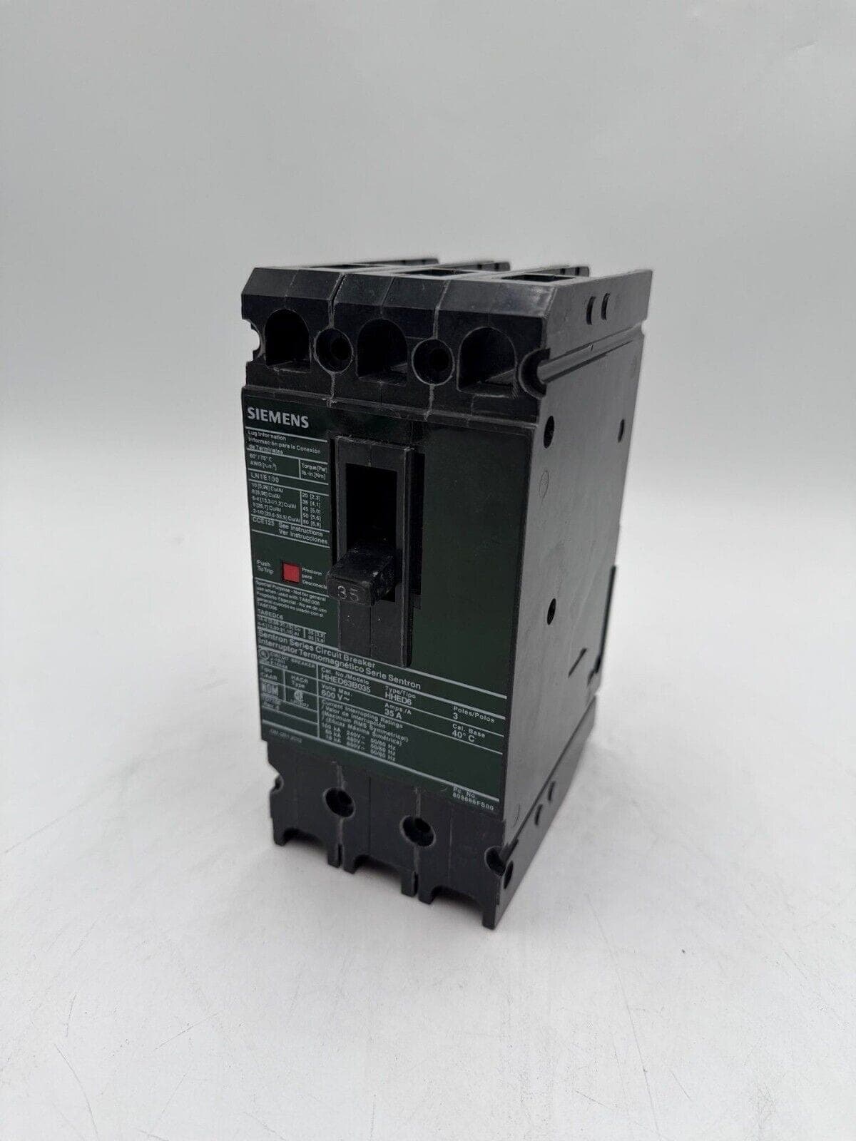 Siemens HHED63B035 Circuit Breaker — image 1 of 7