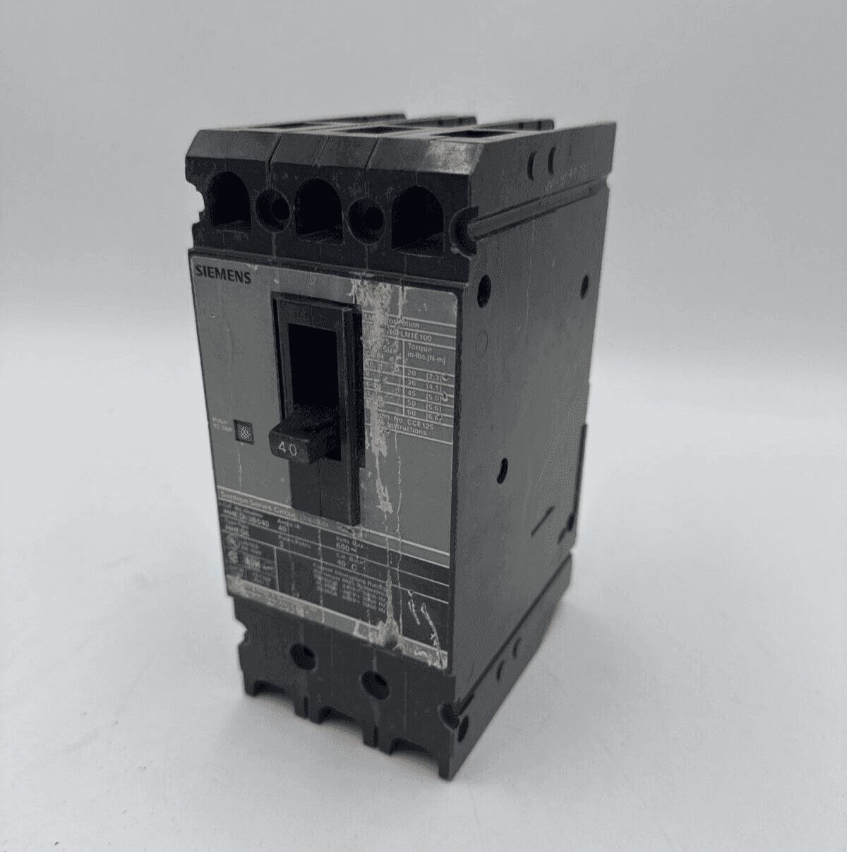 Siemens HHED63B040 Circuit Breaker — image 1 of 9