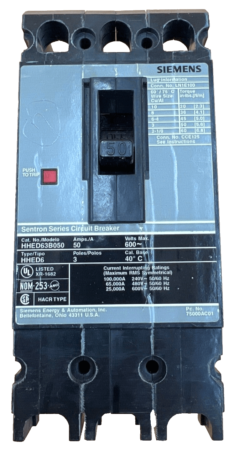 Siemens HHED63B050 Circuit Breaker — image 1 of 6