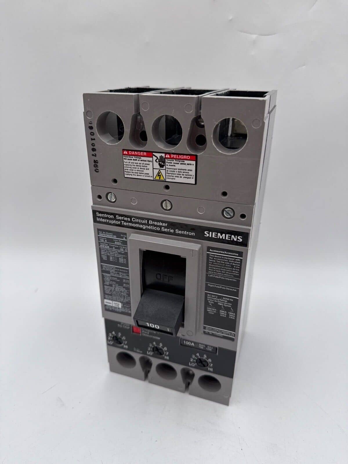 Siemens HHFXD63B100 Circuit Breaker — image 1 of 8