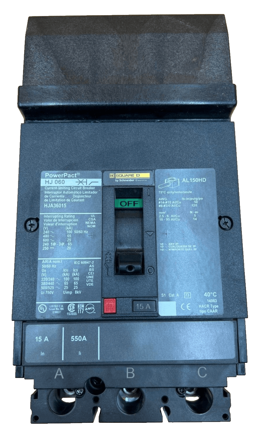 Square D HJA36015 Circuit Breaker — image 1 of 7