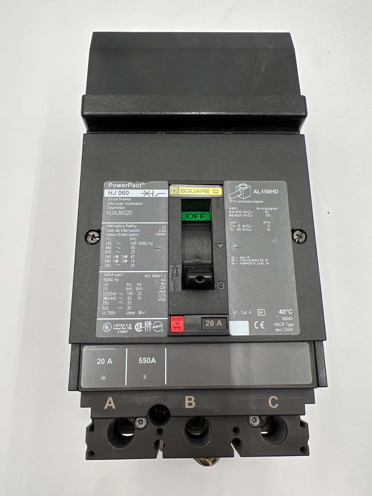 Square D HJA36020 Circuit Breaker — image 1 of 6