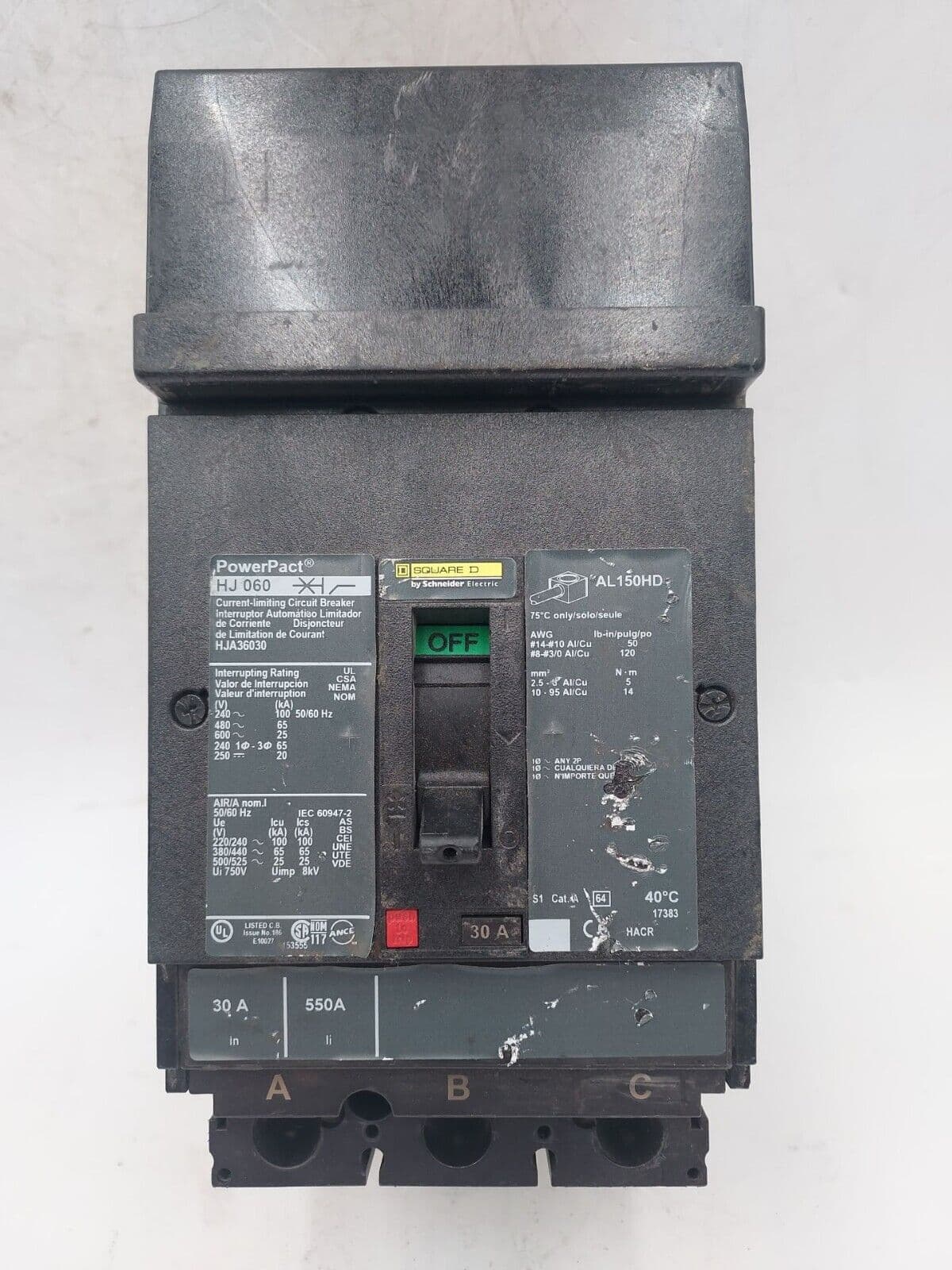 Square D HJA36030 Circuit Breaker — image 1 of 7