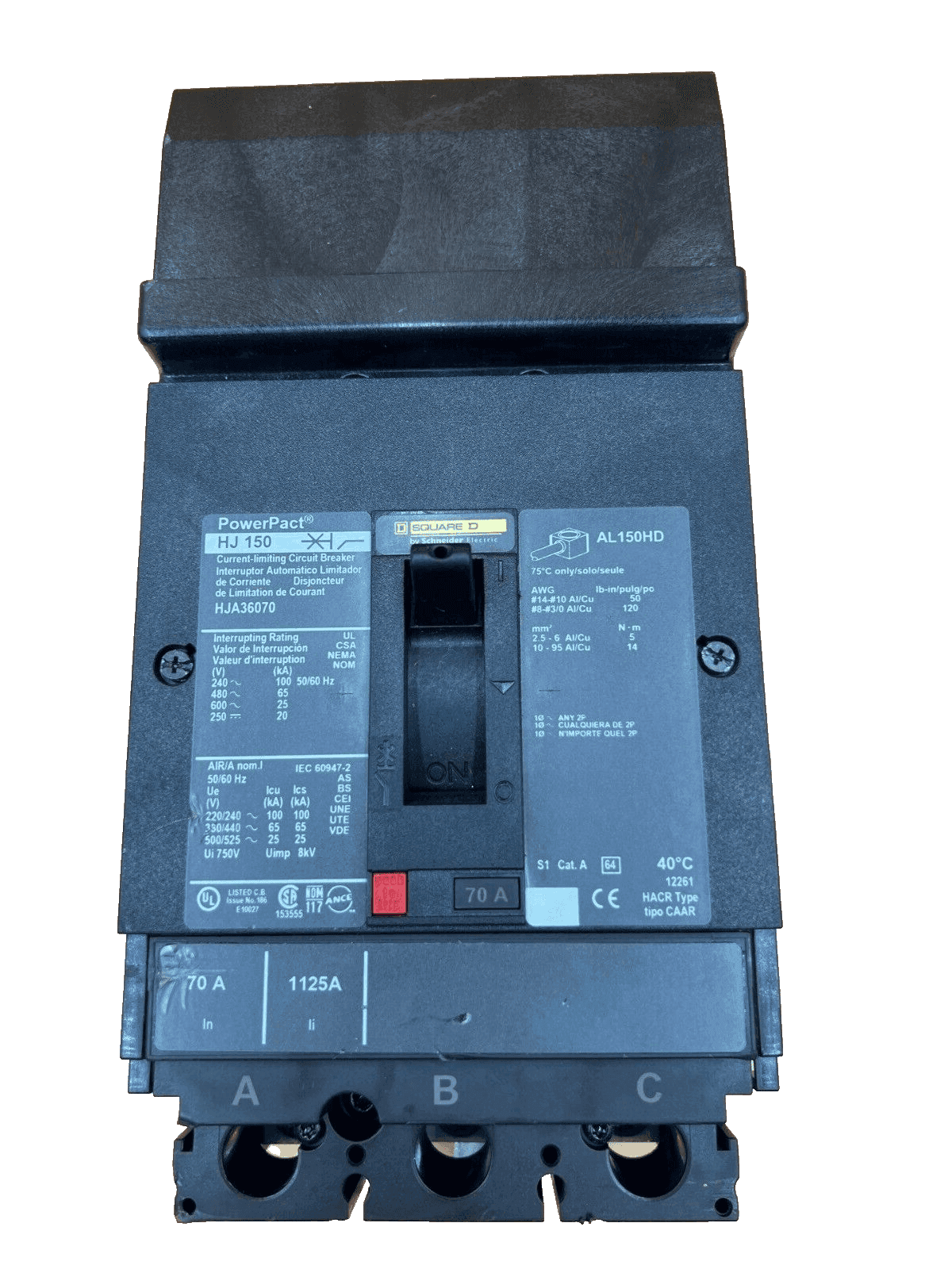 Square D HJA36070 Circuit Breaker — image 1 of 6