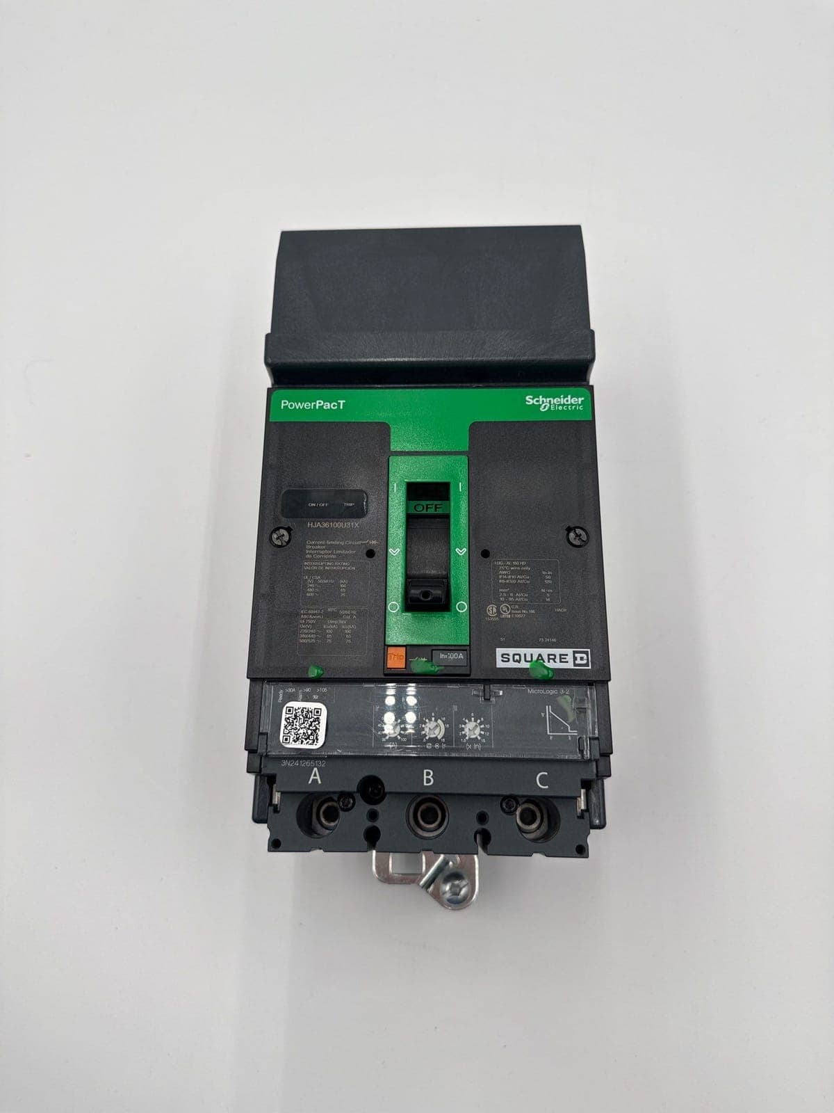 Square D HJA36100U31X I-Line Circuit Breaker 100A 3P 600V HJA