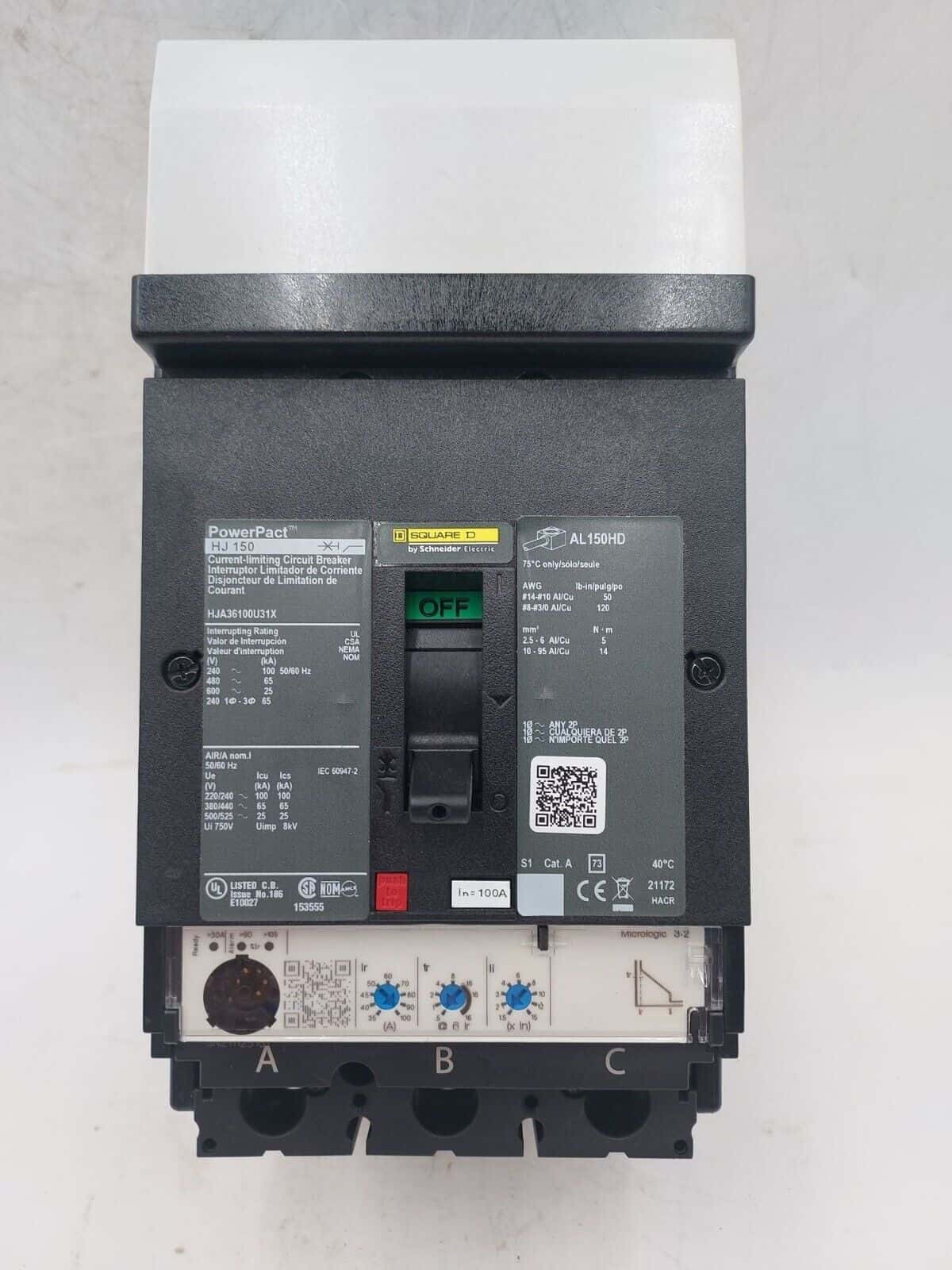 Square D HJA36100U31X Circuit Breaker — image 1 of 8