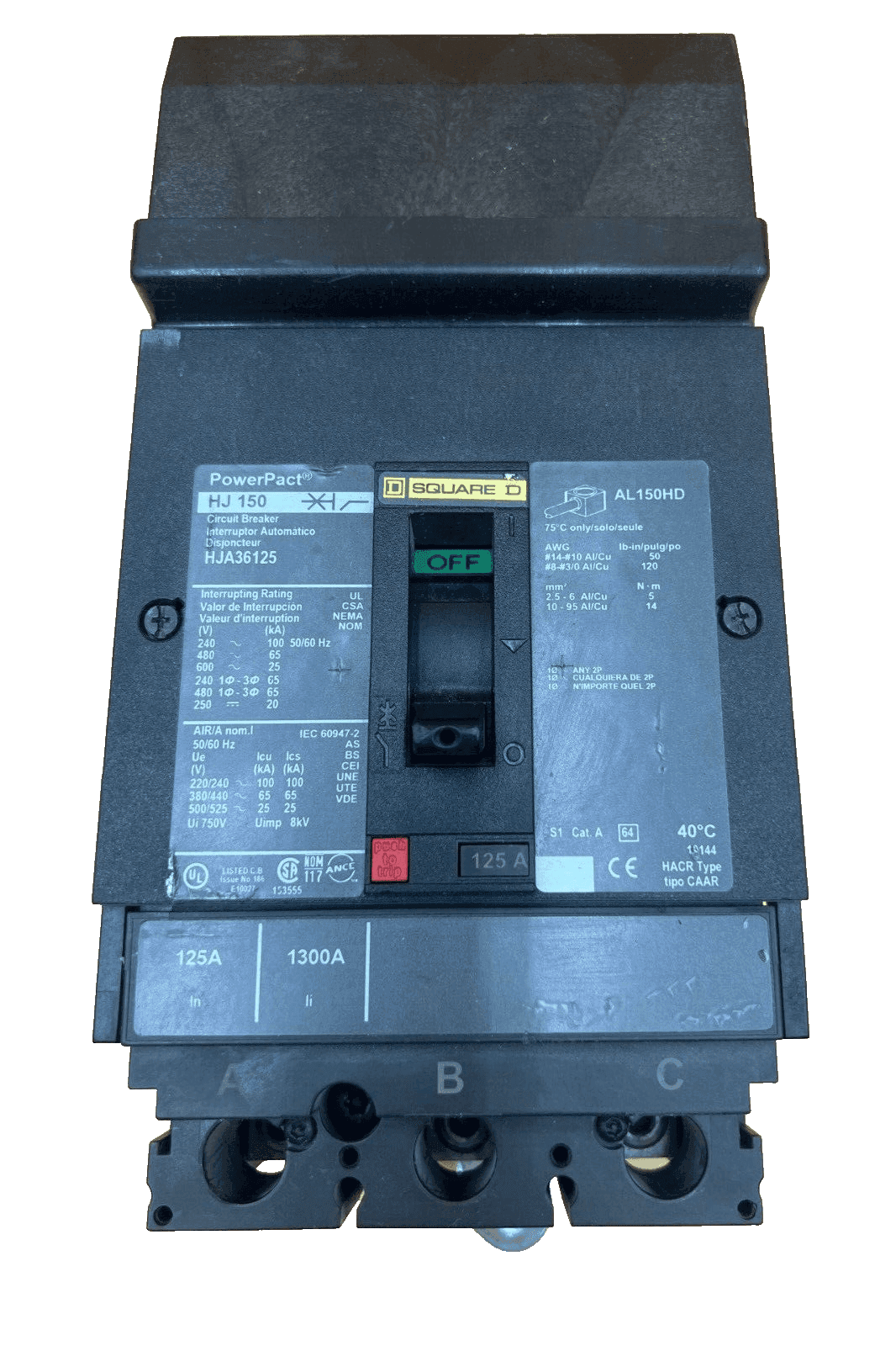 Square D HJA36125 Circuit Breaker — image 1 of 7