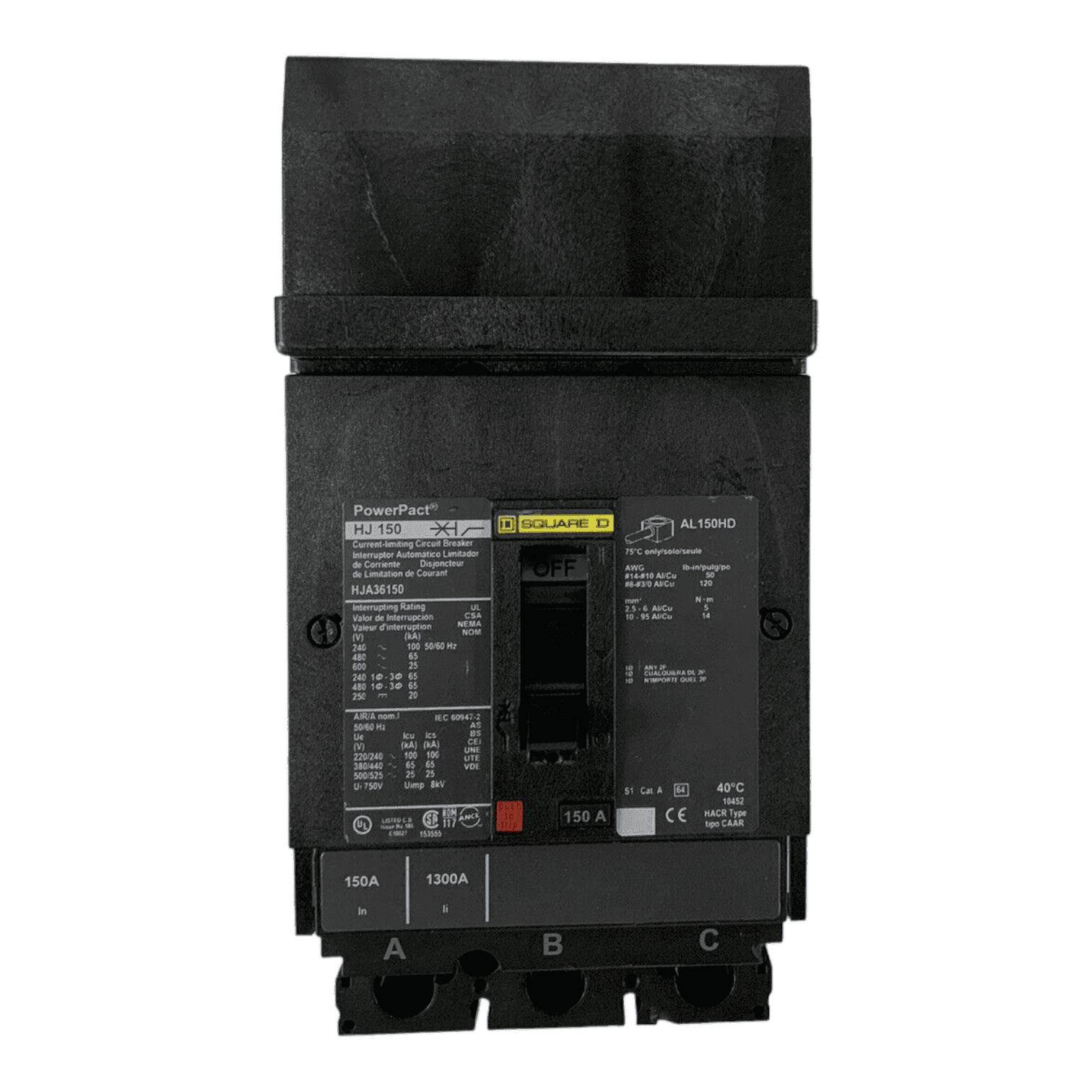 Square D HJA36150 Circuit Breaker — image 1 of 8