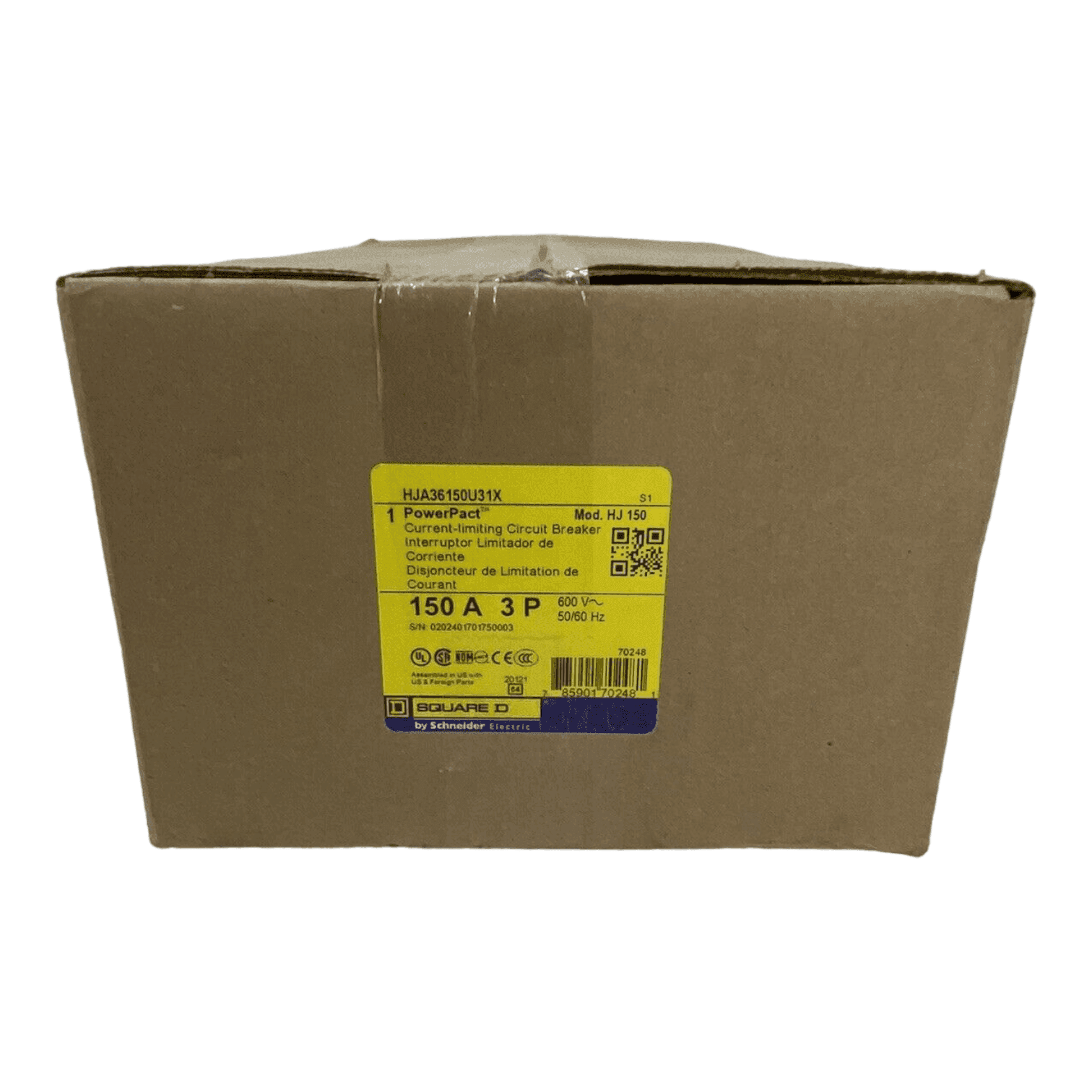 Square D HJA36150U31X Circuit Breaker — image 1 of 3