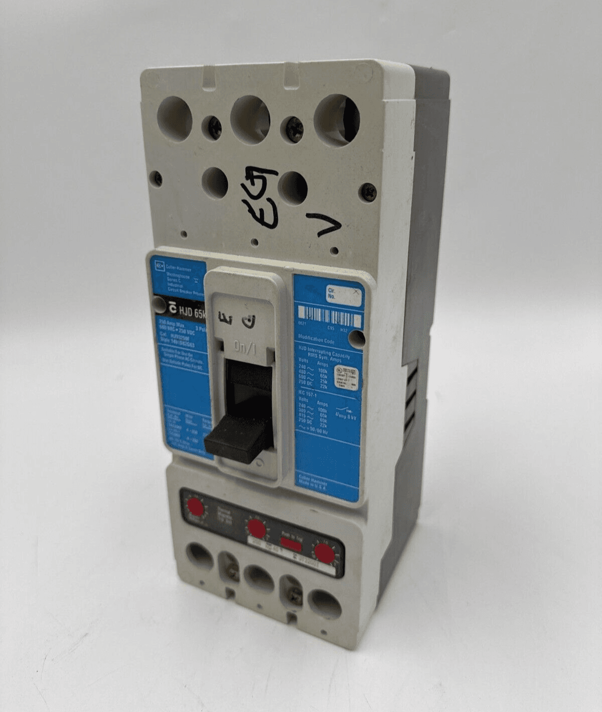 Cutler Hammer HJD3200 Circuit Breaker 200A 3P 600V 3PH HJD 200 Amp 3 Pole – image 1
