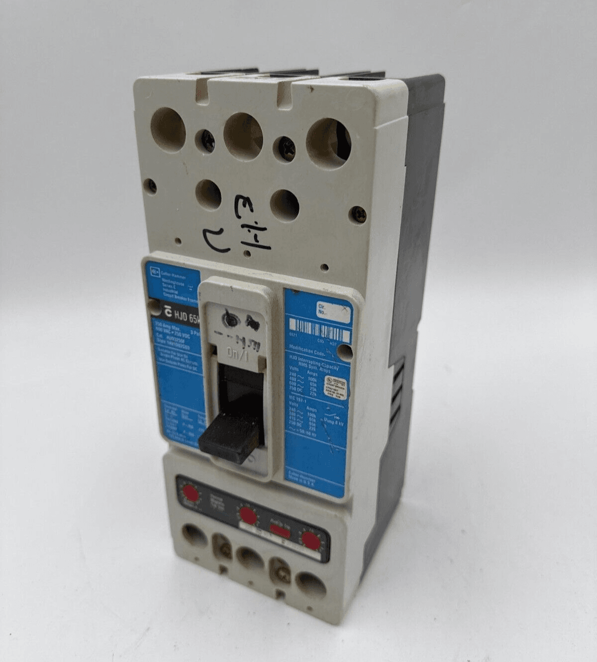 Cutler Hammer HJD3225 Circuit Breaker 225A 3P 600V 3PH HJD 65k 225 Amp 3 Pole – image 1