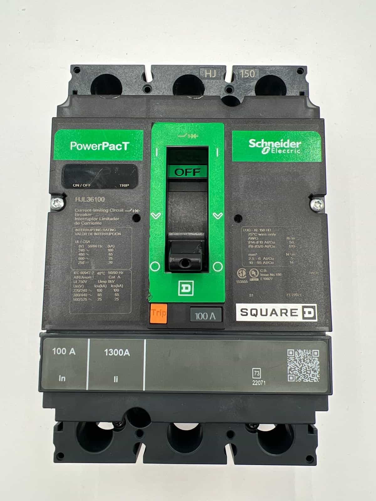 Square D HJL36100 Circuit Breaker — image 1 of 6