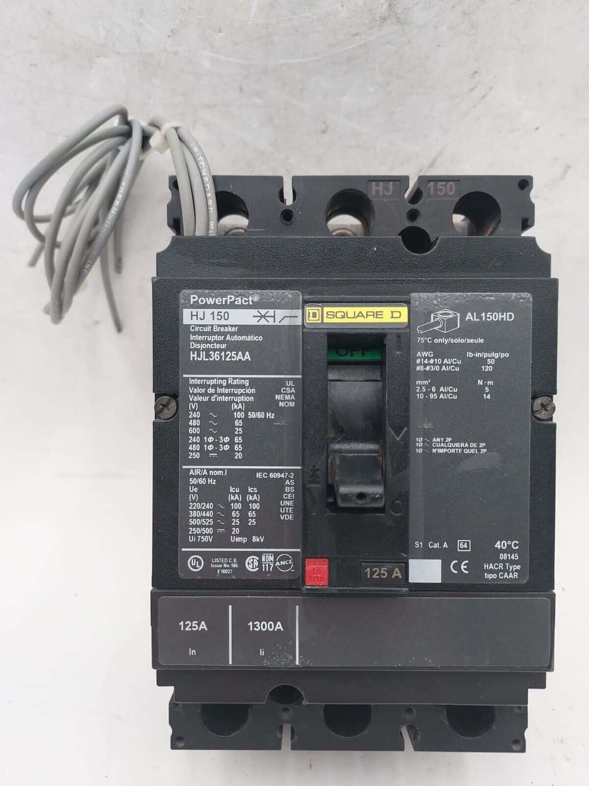 Square D HJL36125AA Circuit Breaker — image 1 of 6
