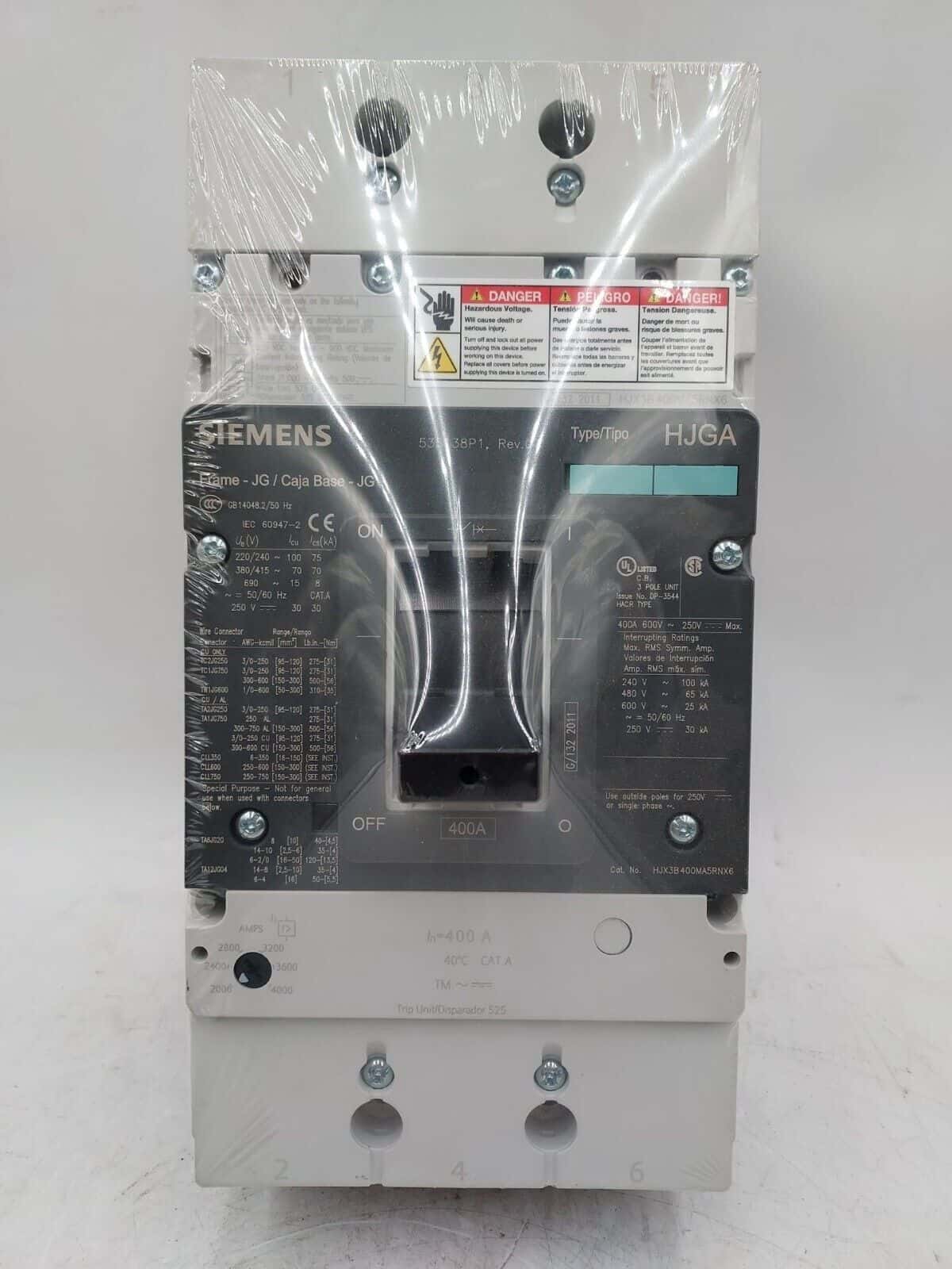 Siemens HJX3B400MA5RNX6 Circuit Breaker — image 1 of 9