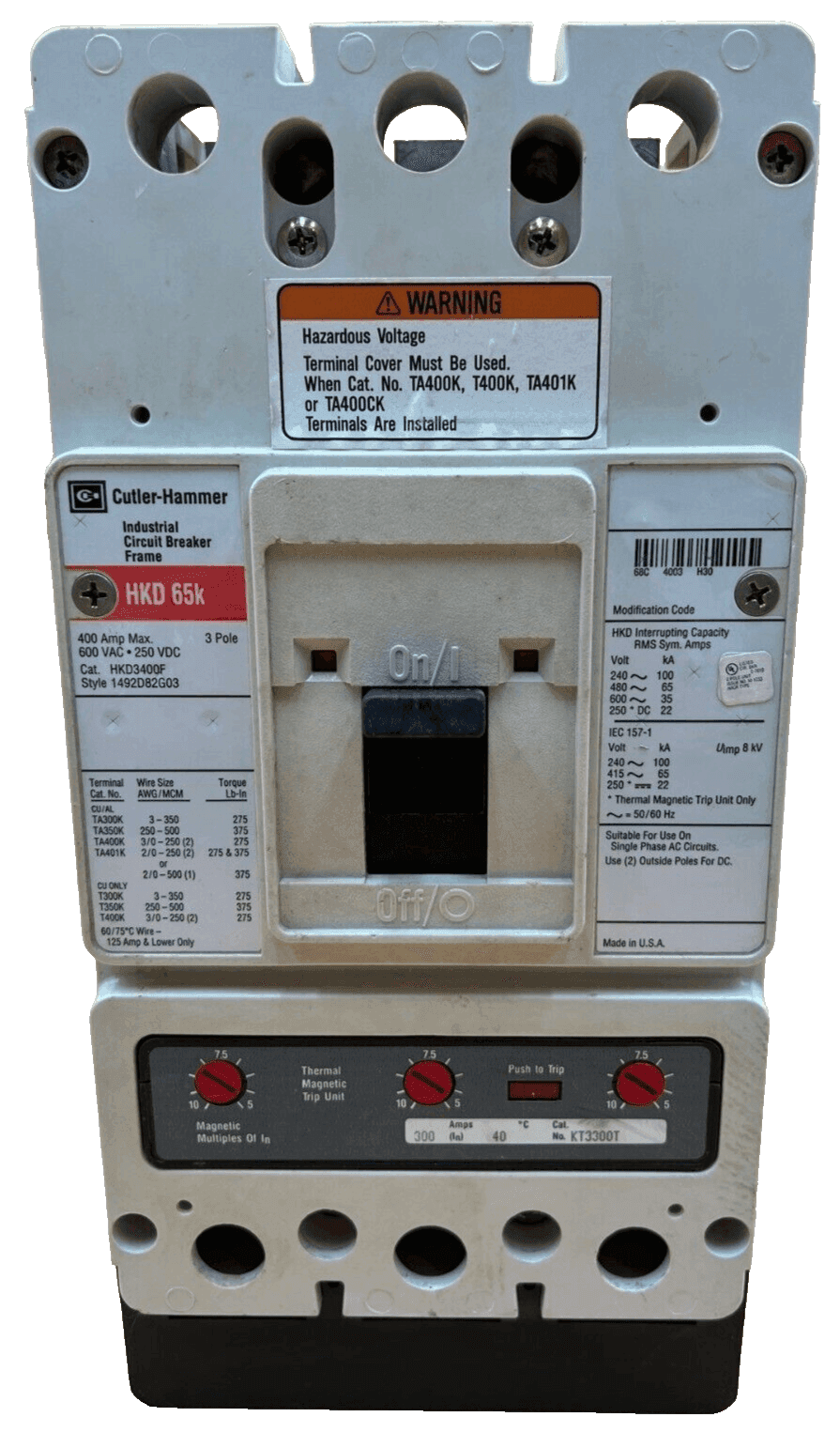 Cutler-Hammer HKD3300 Circuit Breaker — image 1 of 8