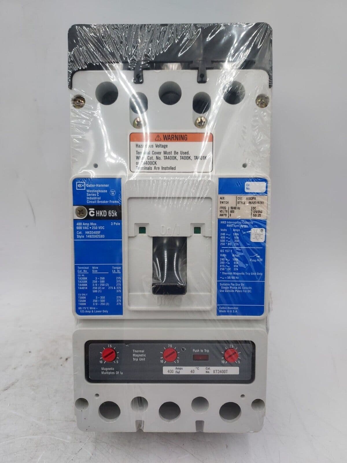 Eaton HKD3400 Circuit Breaker — image 1 of 7