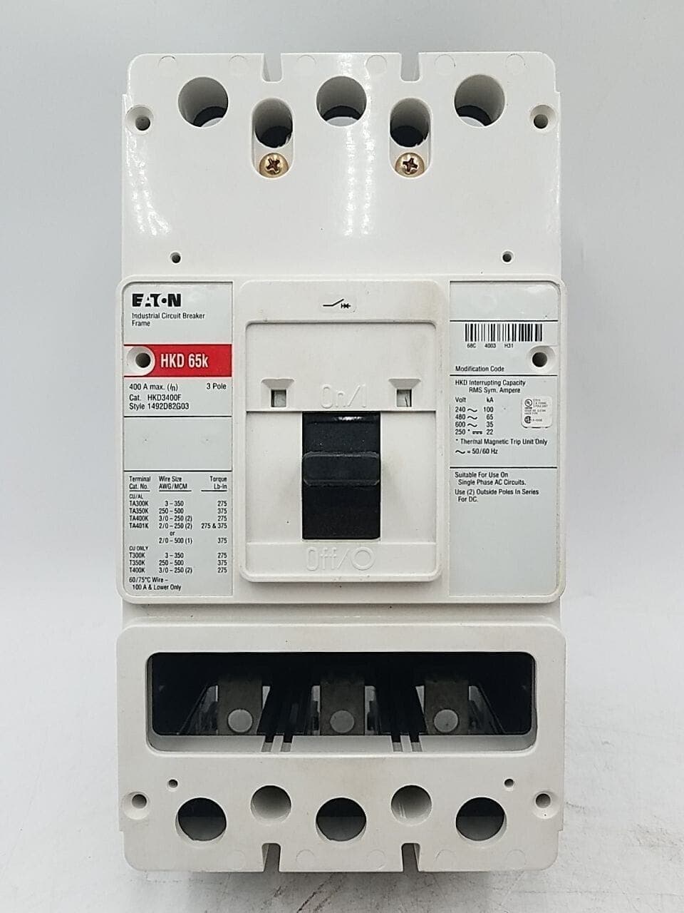 Eaton HKD3400F Circuit Breaker — image 1 of 7